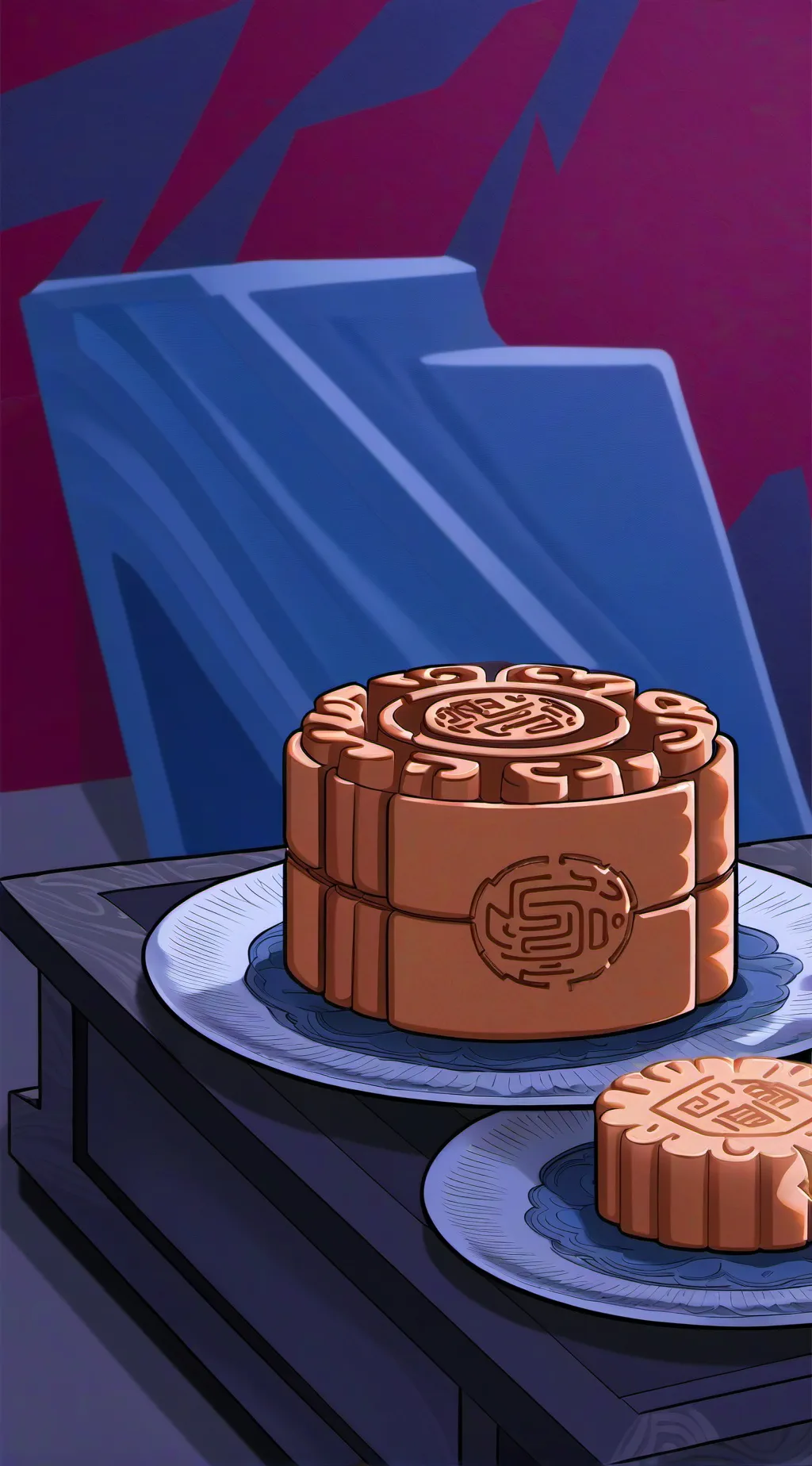 ai character: 🥮MOONCAKE🥮 background