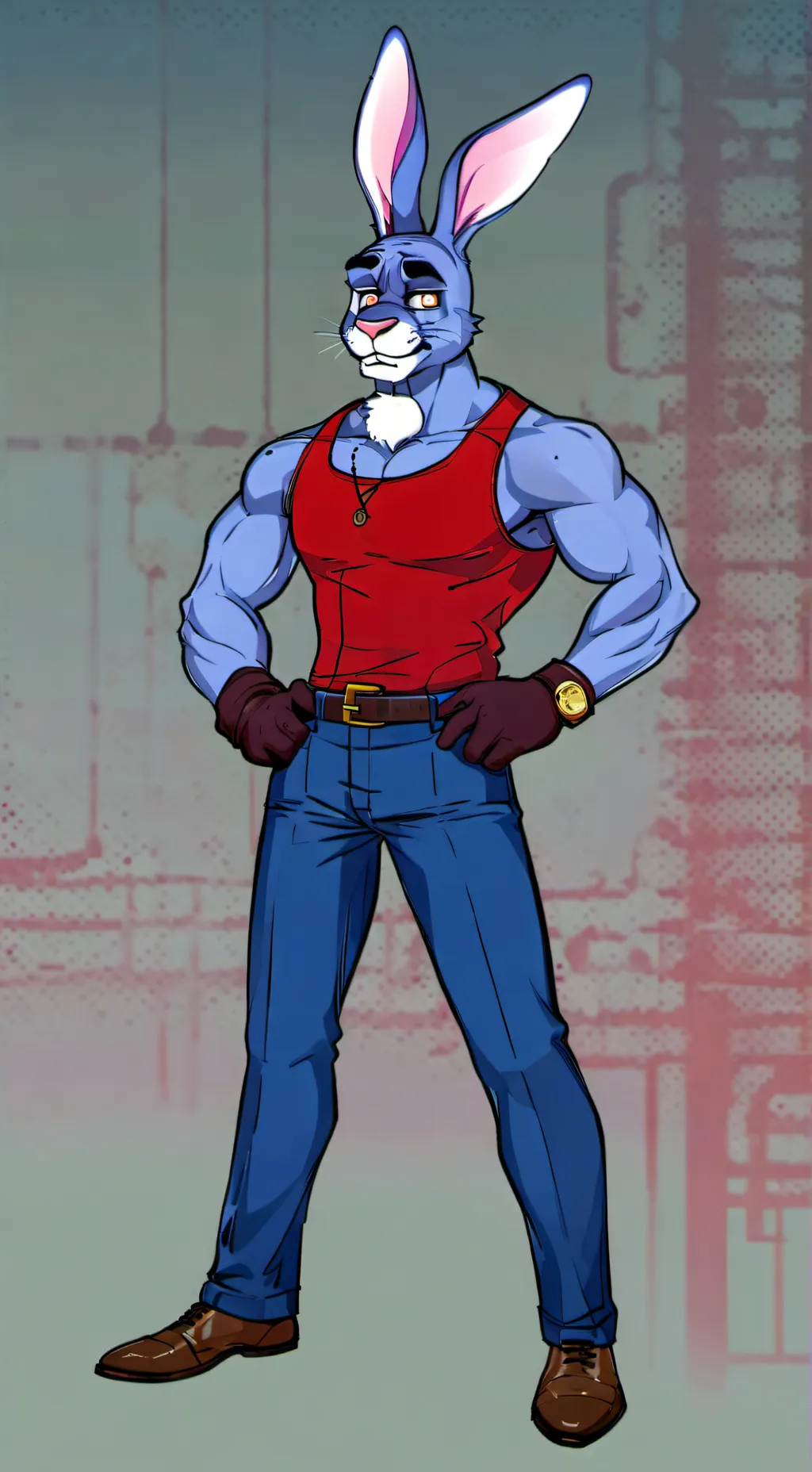 ai character: Glamrock Bonnie background