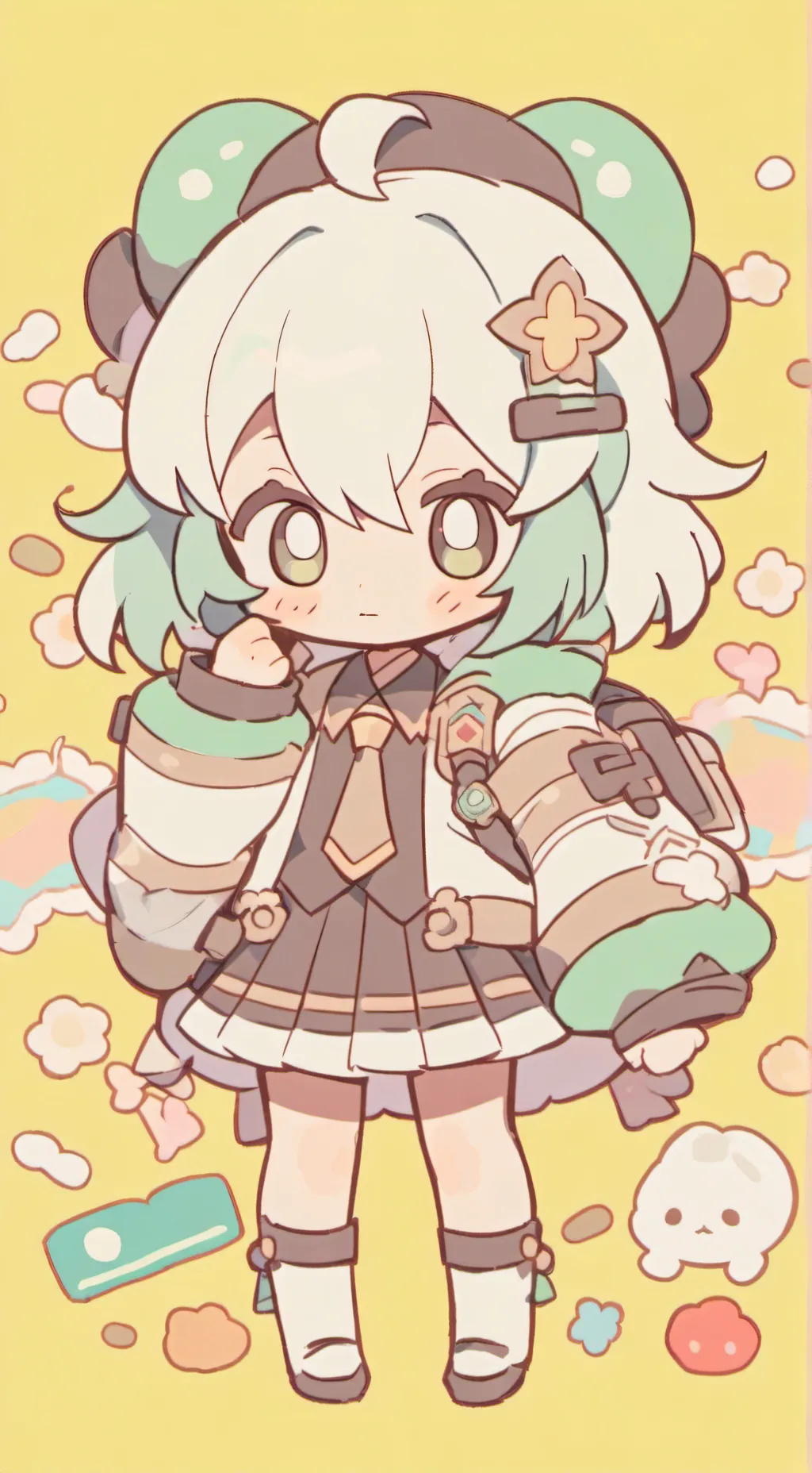 ai character: ds beach background