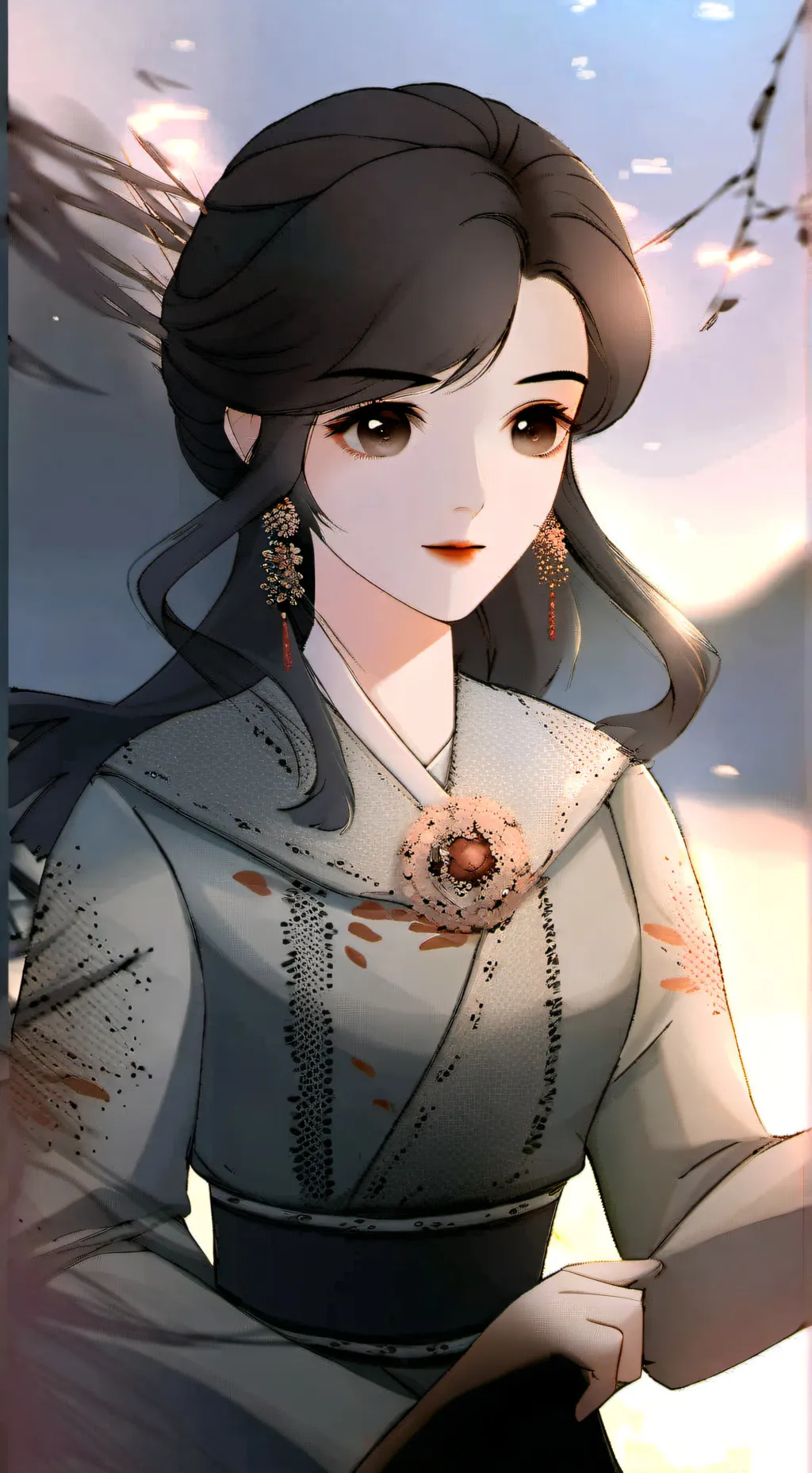 ai character: reina enamorada  background