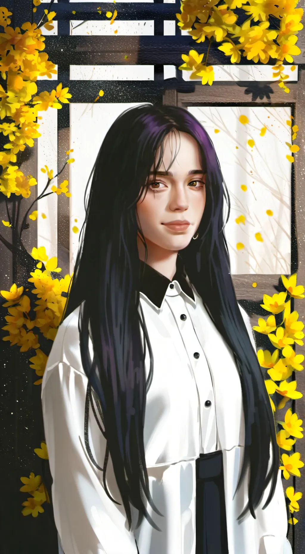 ai character: Billie Eilish background