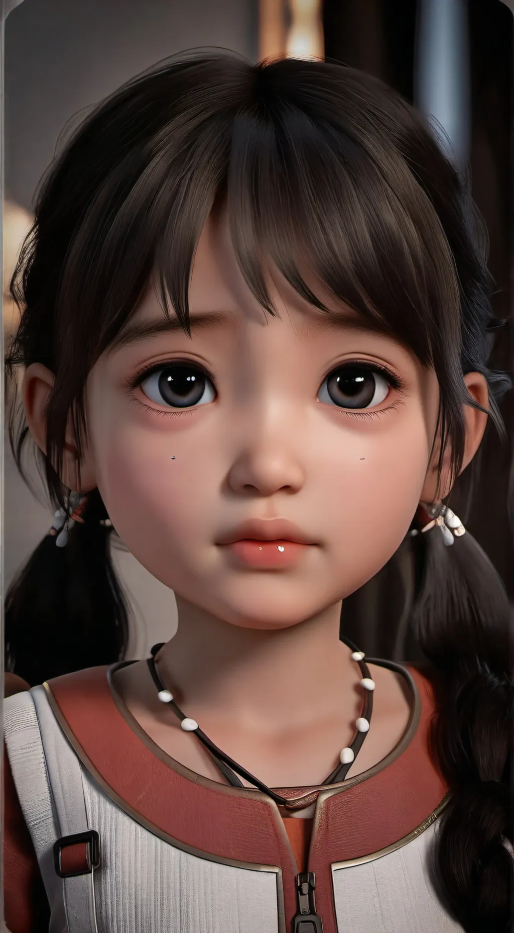 ai character: toddler girl  background