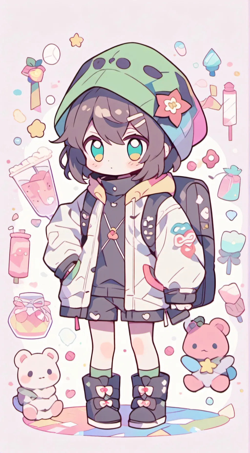 ai character: ★emotional kid★ background