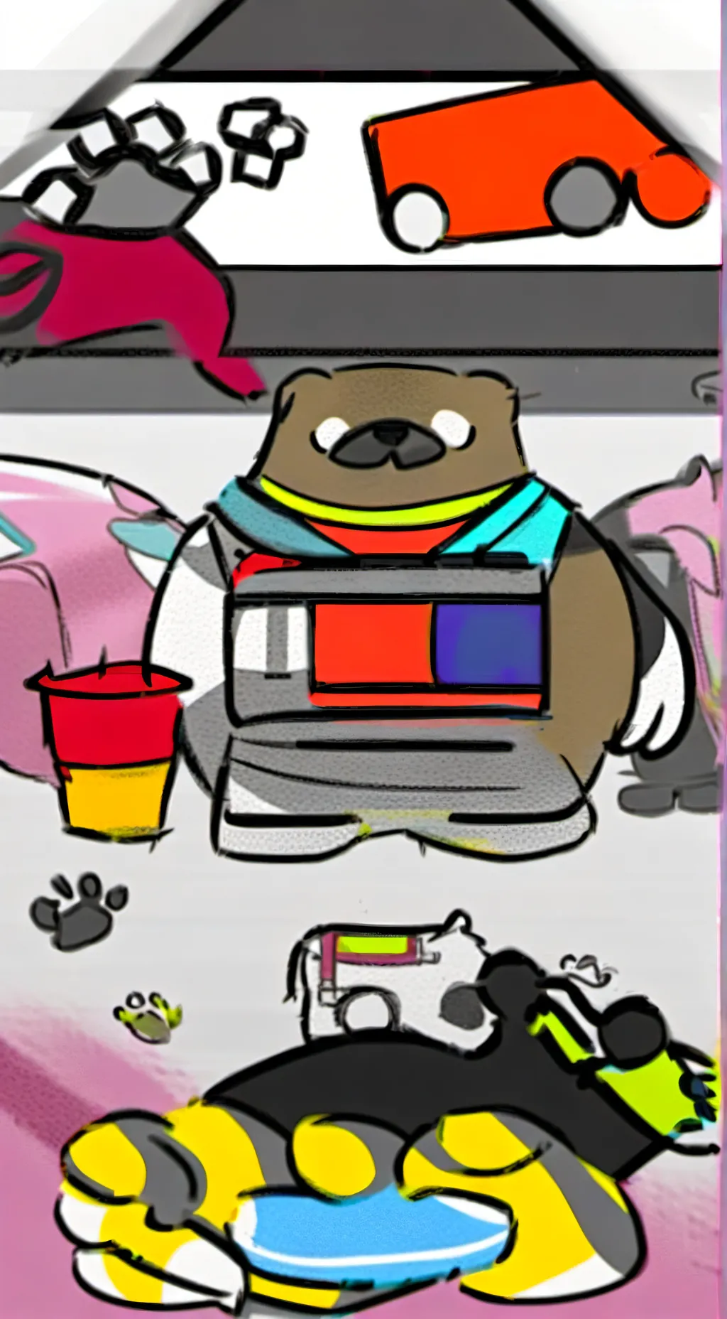 ai character: paw pads 4 🙄🤢🤮 background