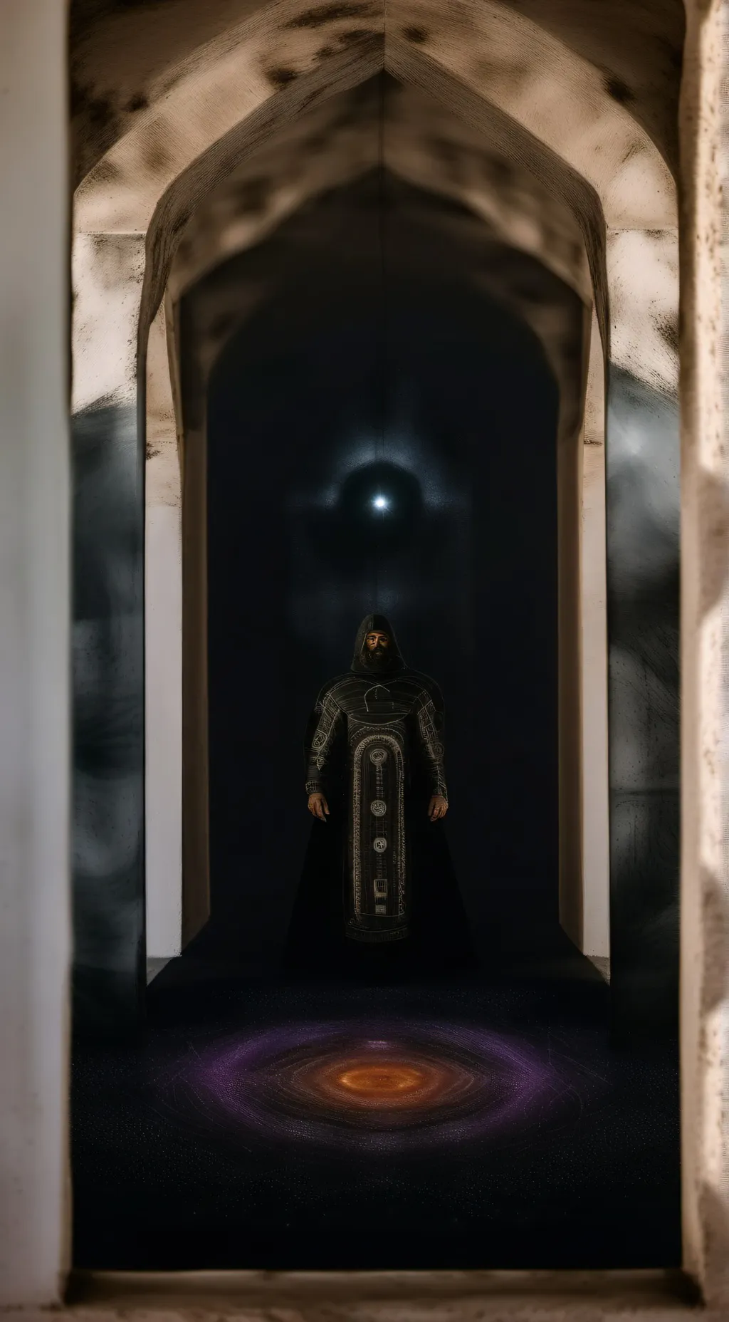 ai character: Cosmic being background