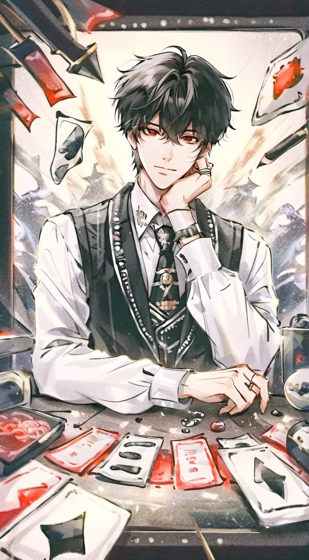 ai character: Drew background