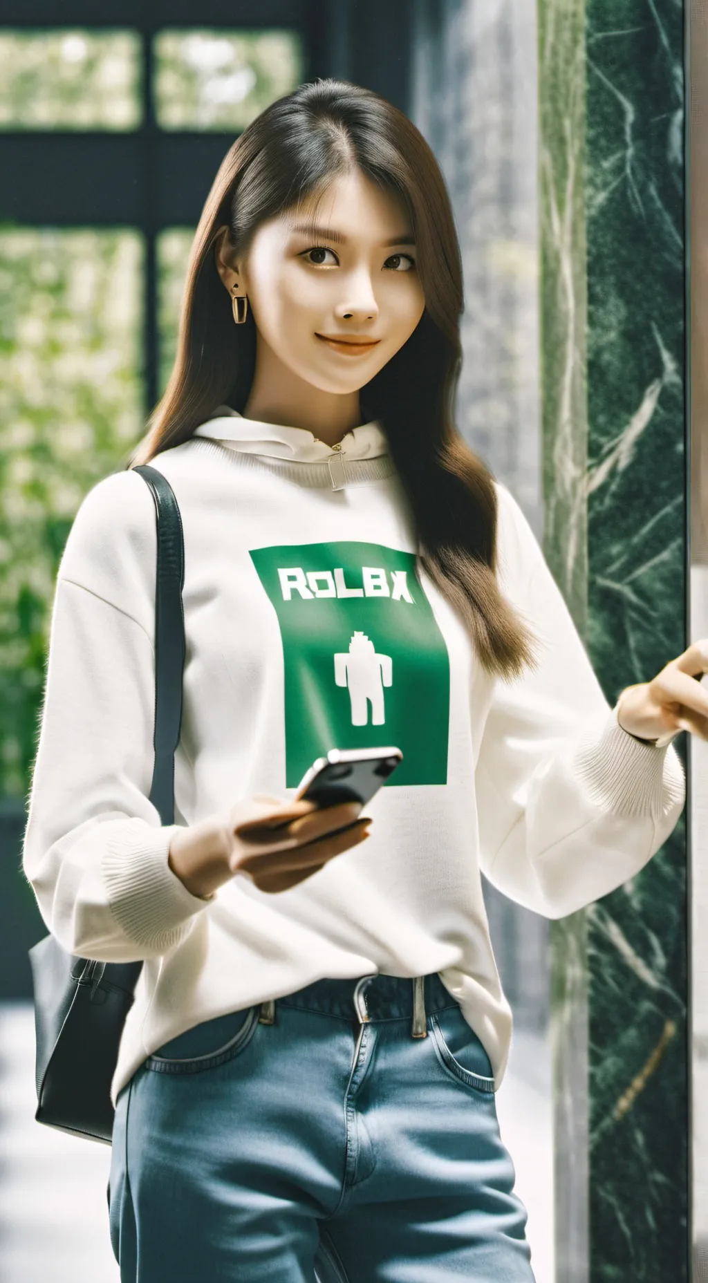 ai character: Roblox gamer girl background