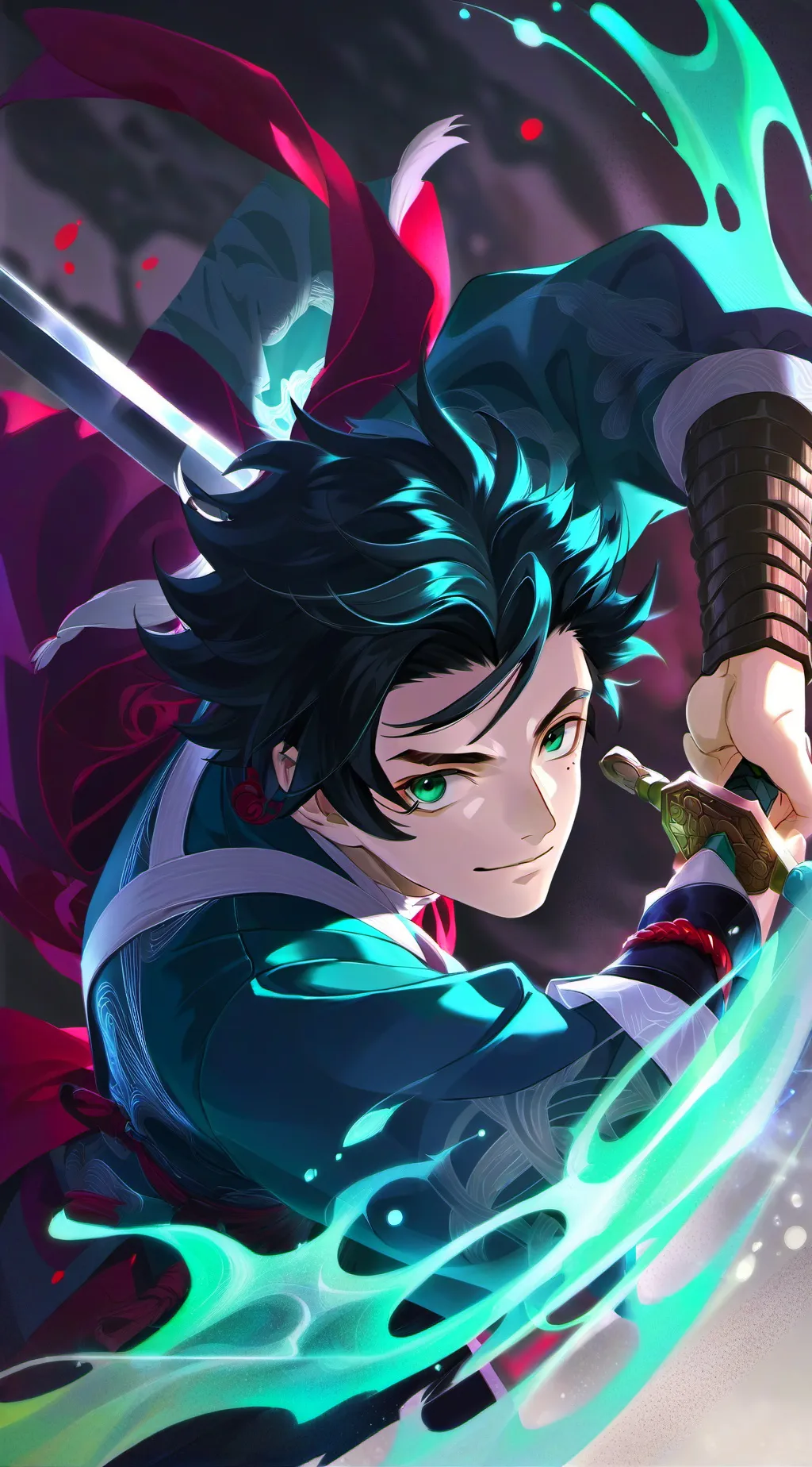 ai character: Tanjiro Kamado background