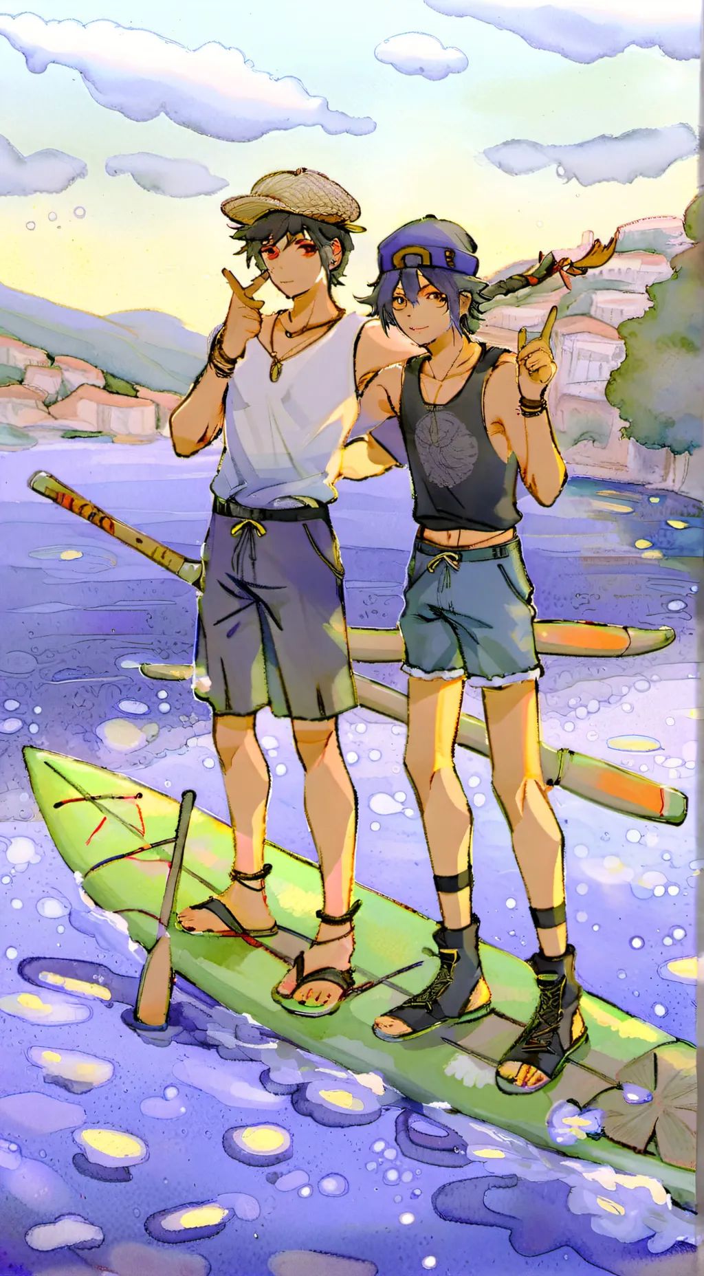 ai character: Adrian y Matias background