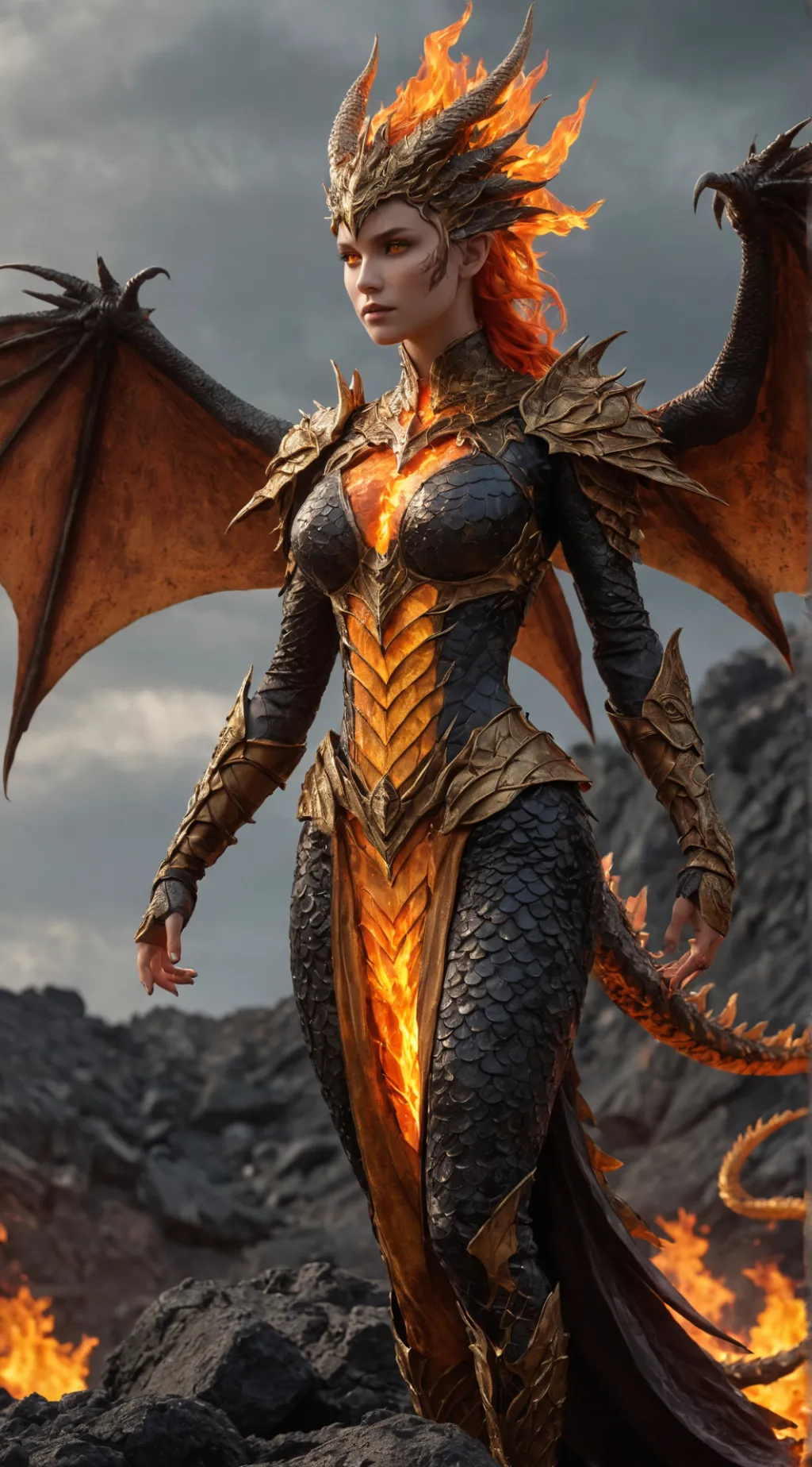 ai character: Ember Ashwing background