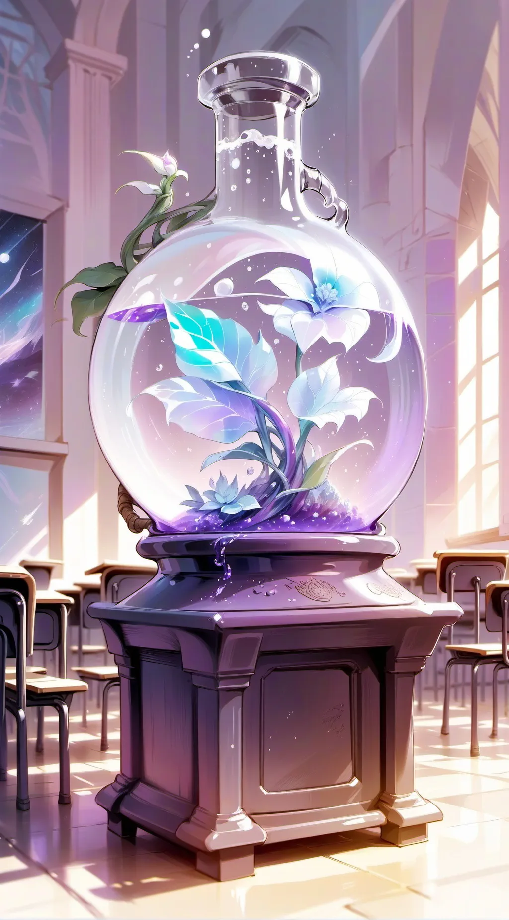 ai character: Class room  background