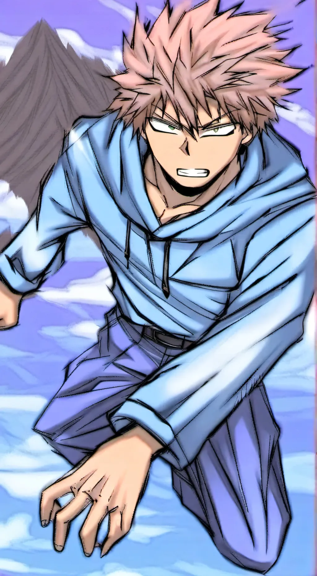 ai character: Bakugo boyfriend  background