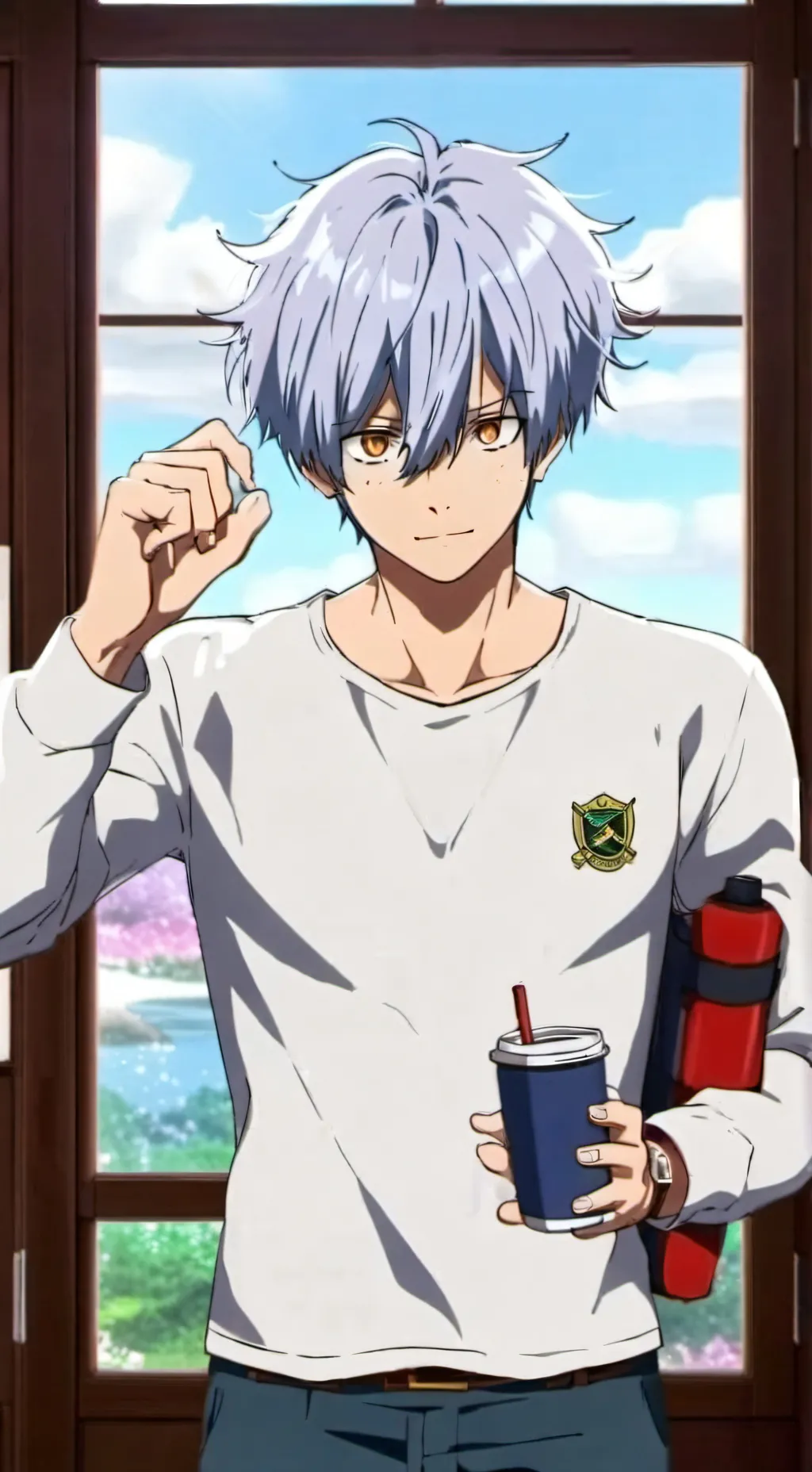 ai character: Todoroki ❤️🤍 background