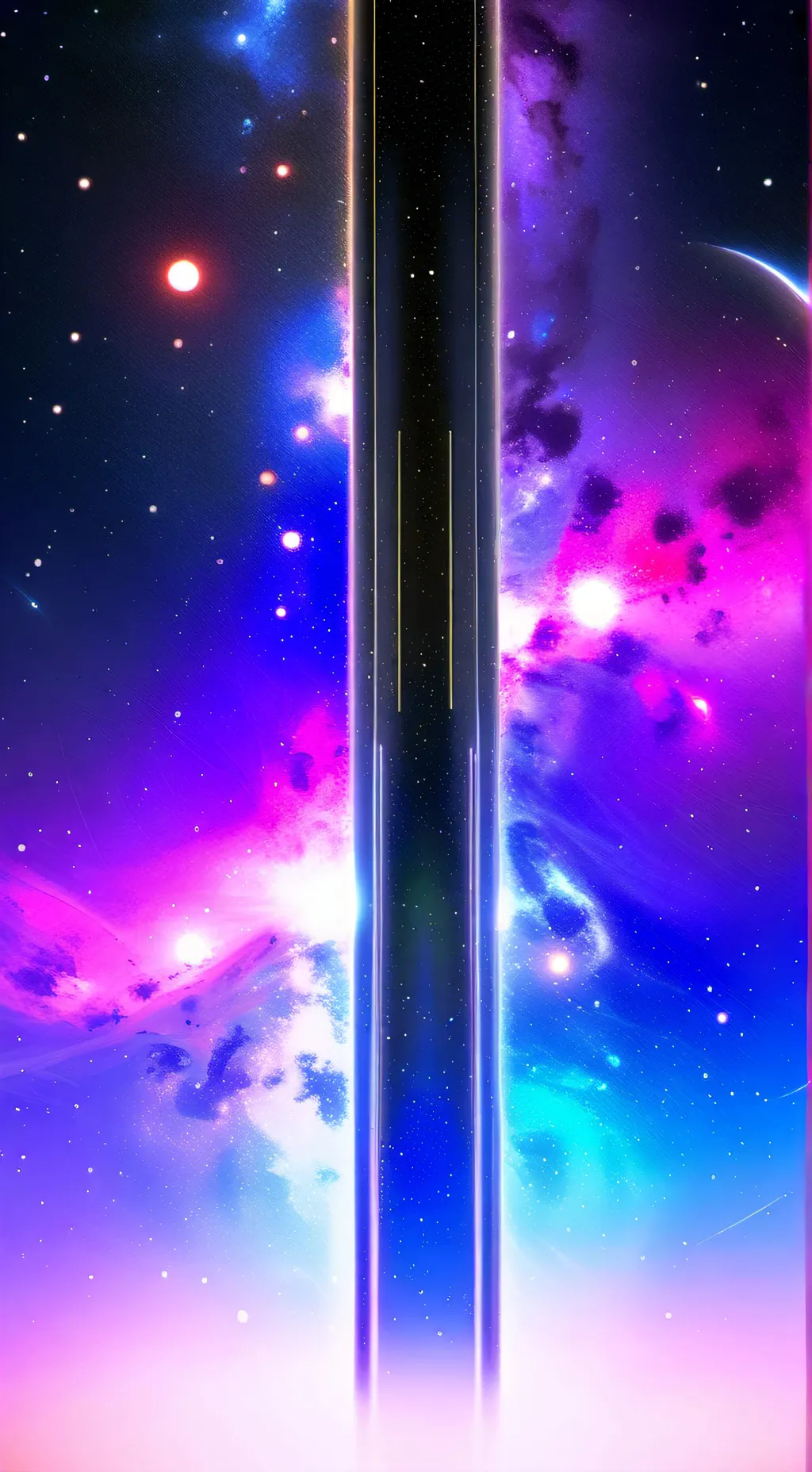 ai character: galaxia background