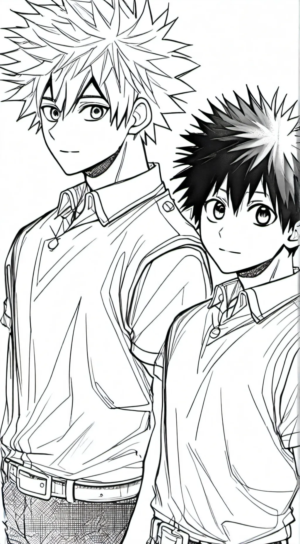 ai character: bakugo & deku background