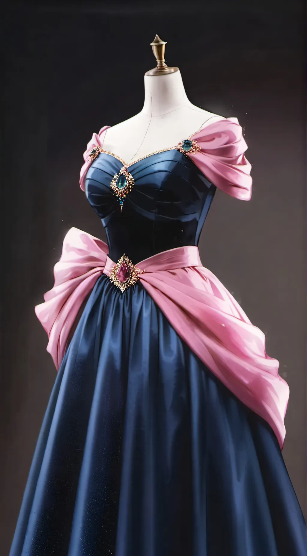 ai character: peaches dress background