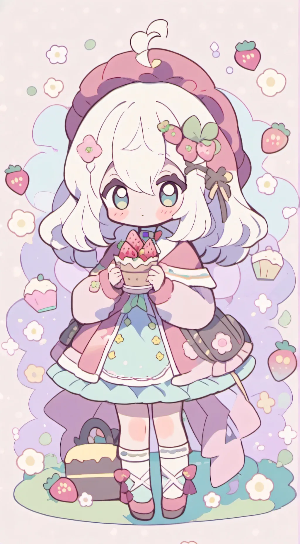 ai character: FruitCake background