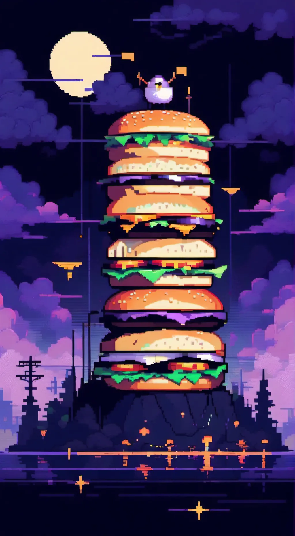 ai character: burger background