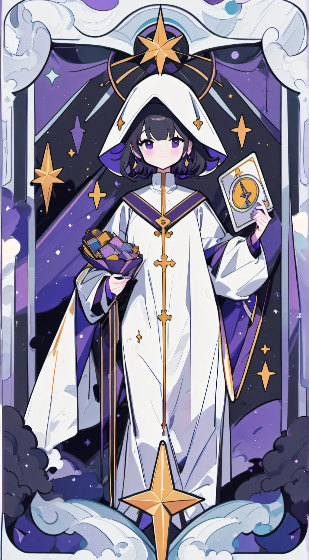 ai character: tv woman background