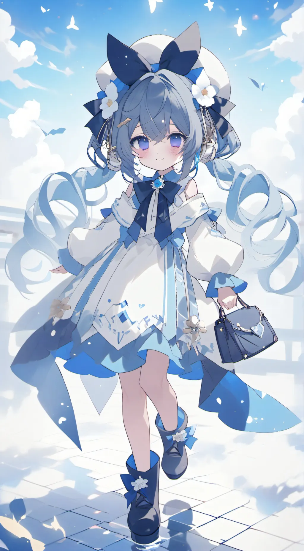 ai character: cinnimon snow background