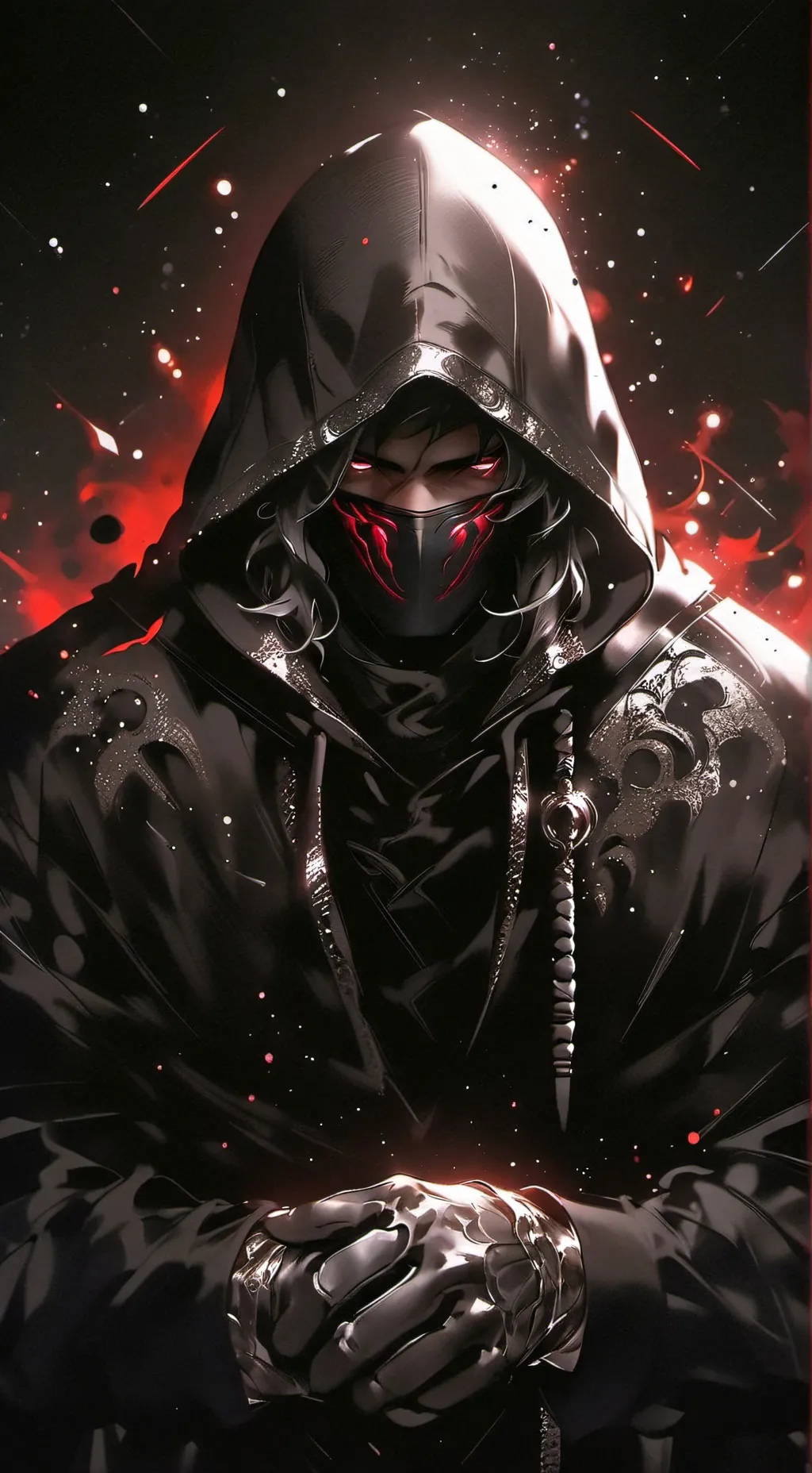 ai character: Red background