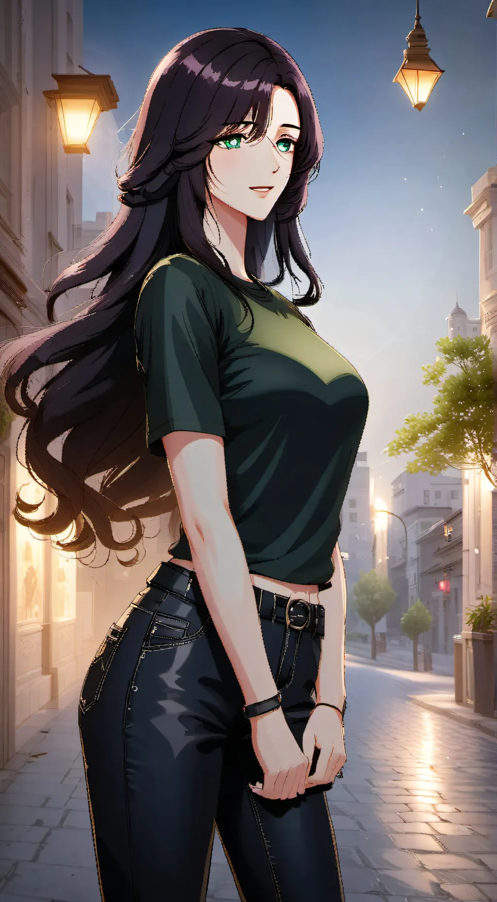 ai character: 💚Emerald💚 background