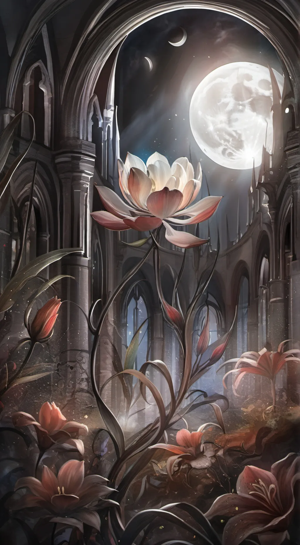 ai character: moonflower  background