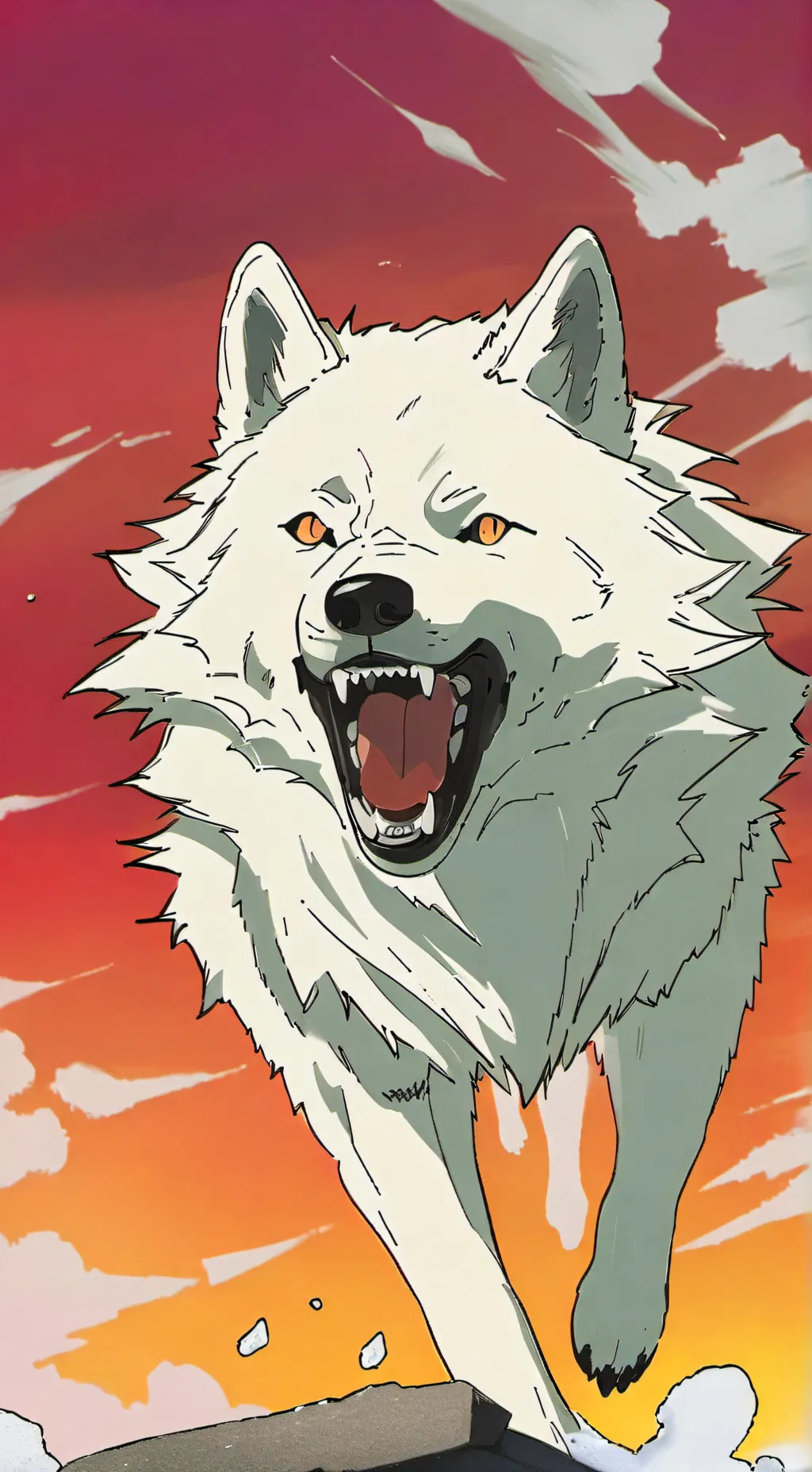 ai character: wolf apocalypse  background