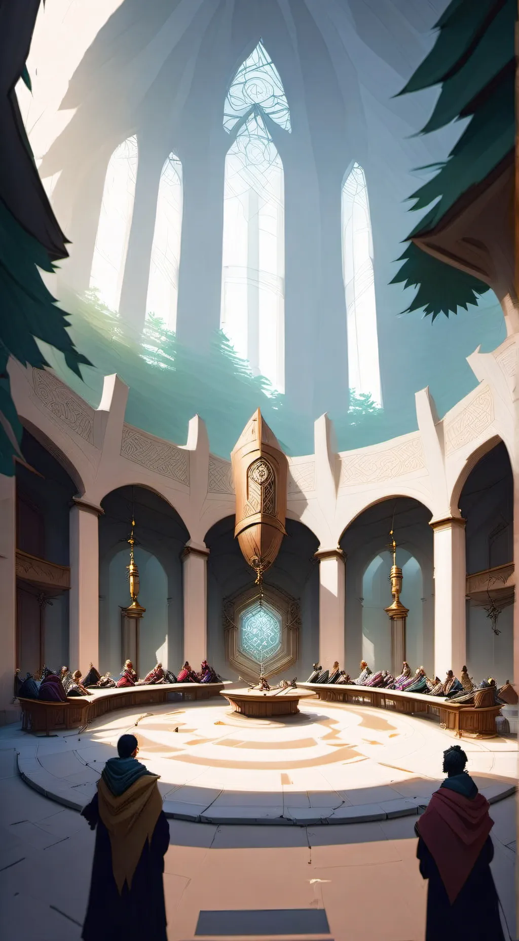 ai character: Magic Academy background