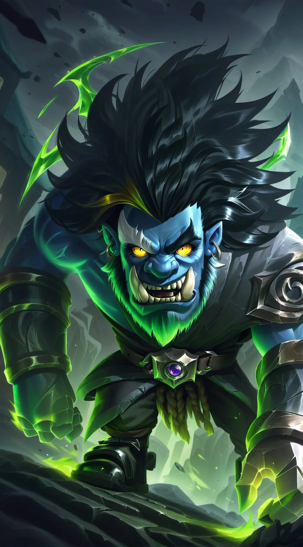 ai character: Trollhunters react background