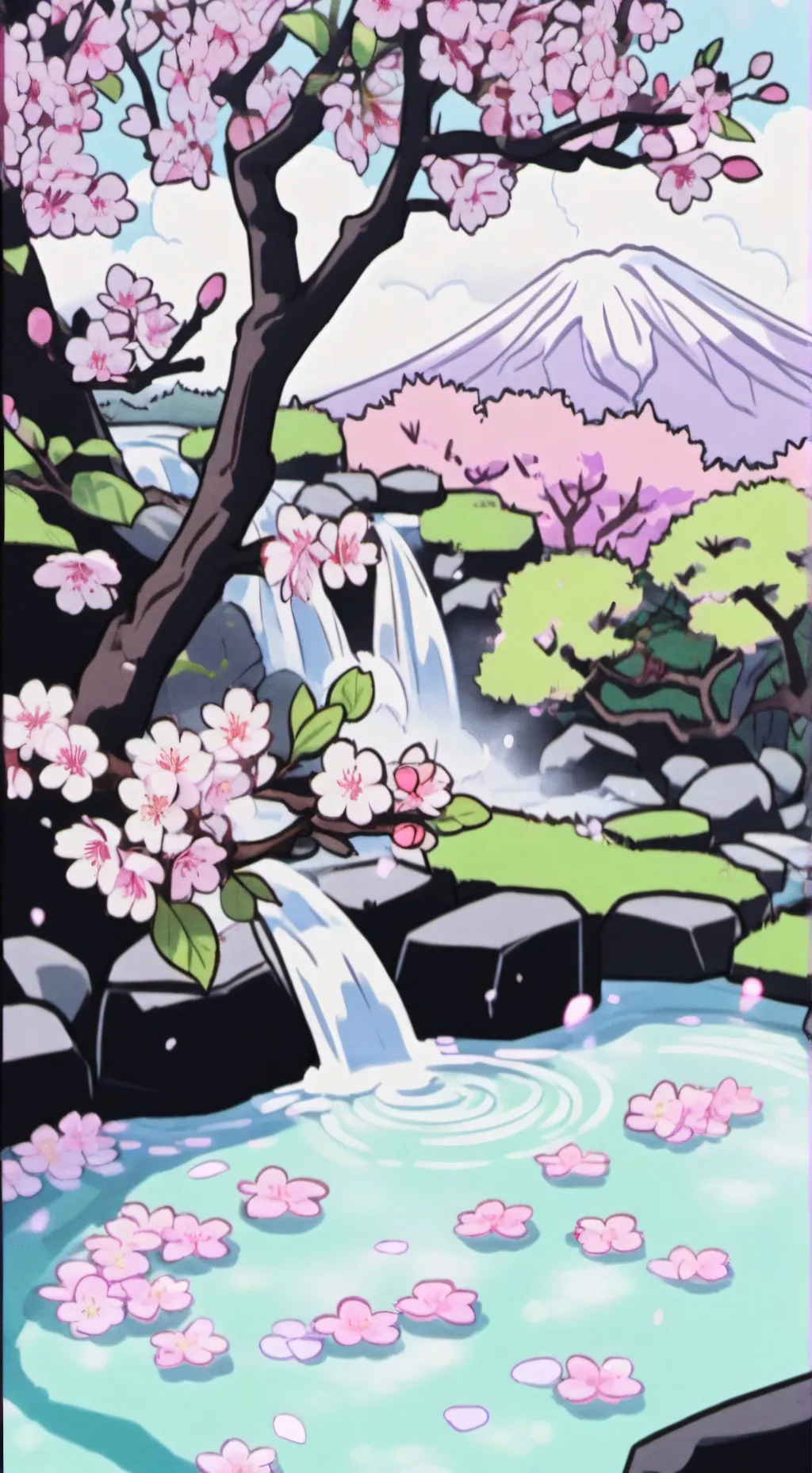 ai character: KNY HOT SPRINGS ♨️ background