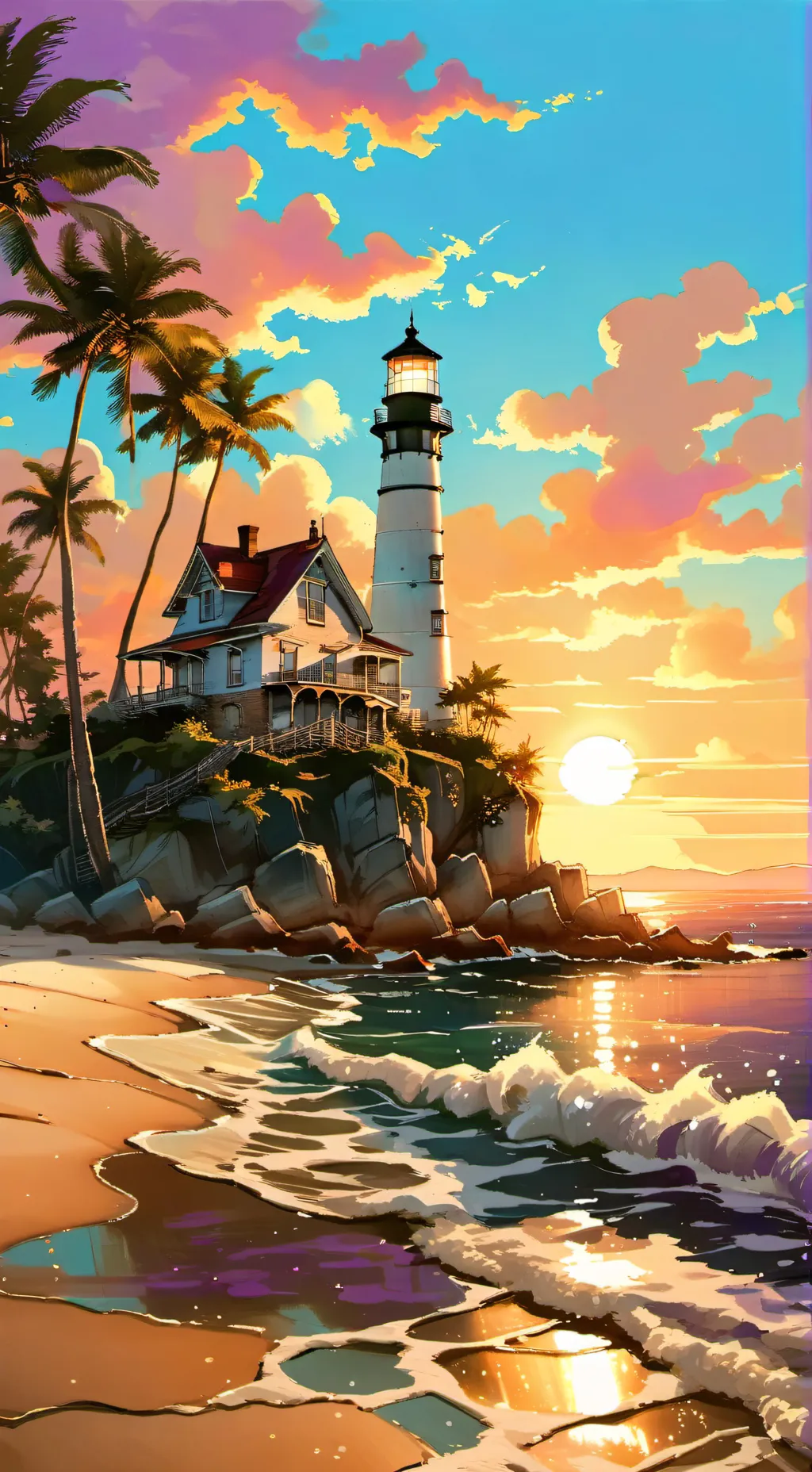 ai character: OBX🌊🌊🌺🌺🌸 background