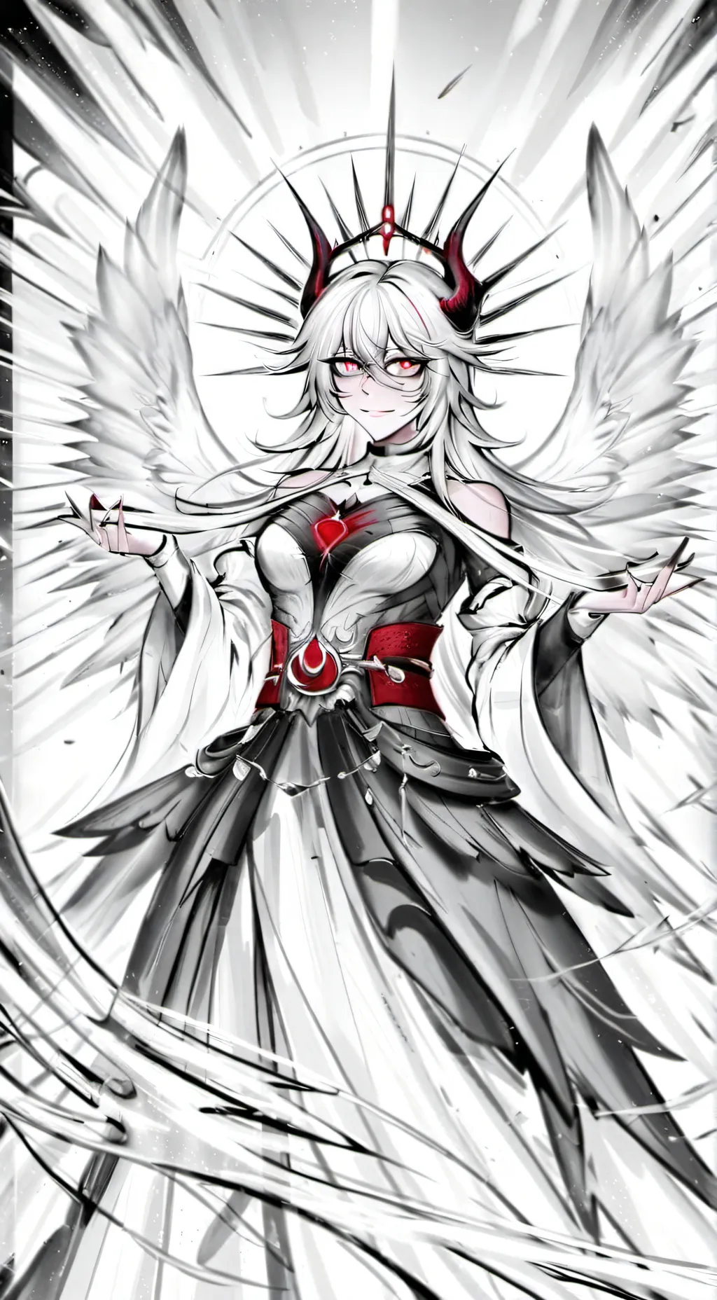 ai character: BLACK X WENDA XTU background