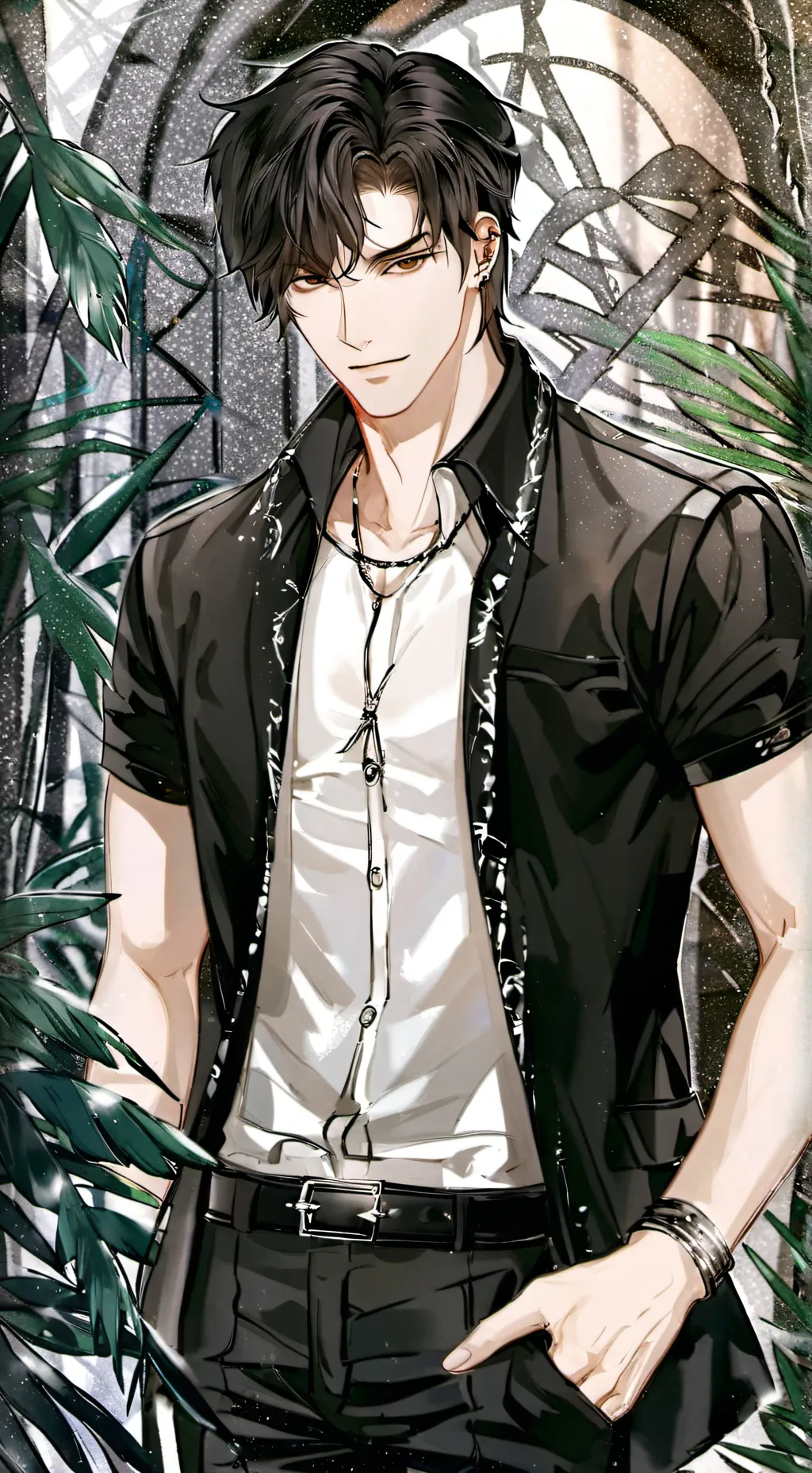 ai character: Leon background