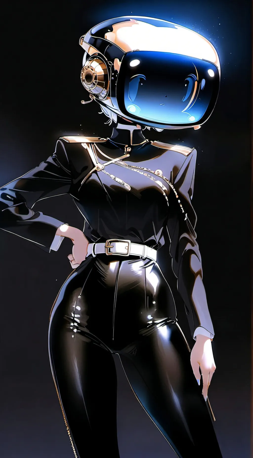 ai character: tv woman background