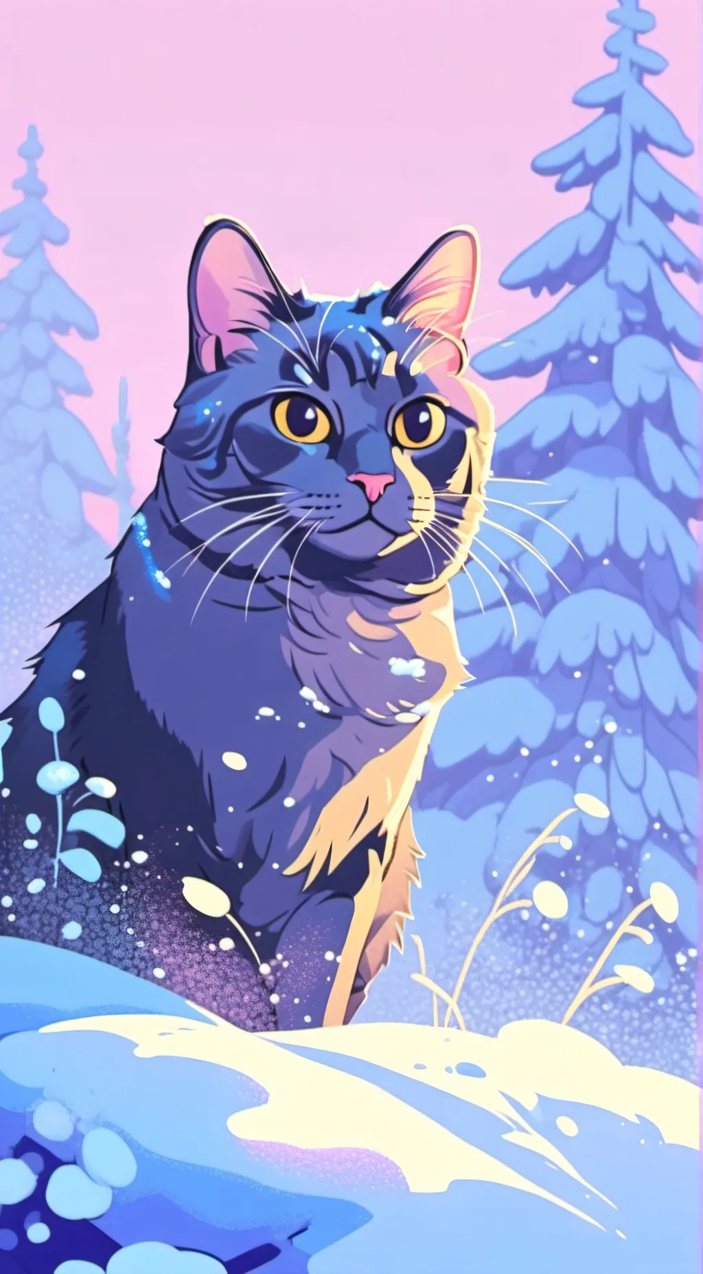 ai character: invierno gatuno background