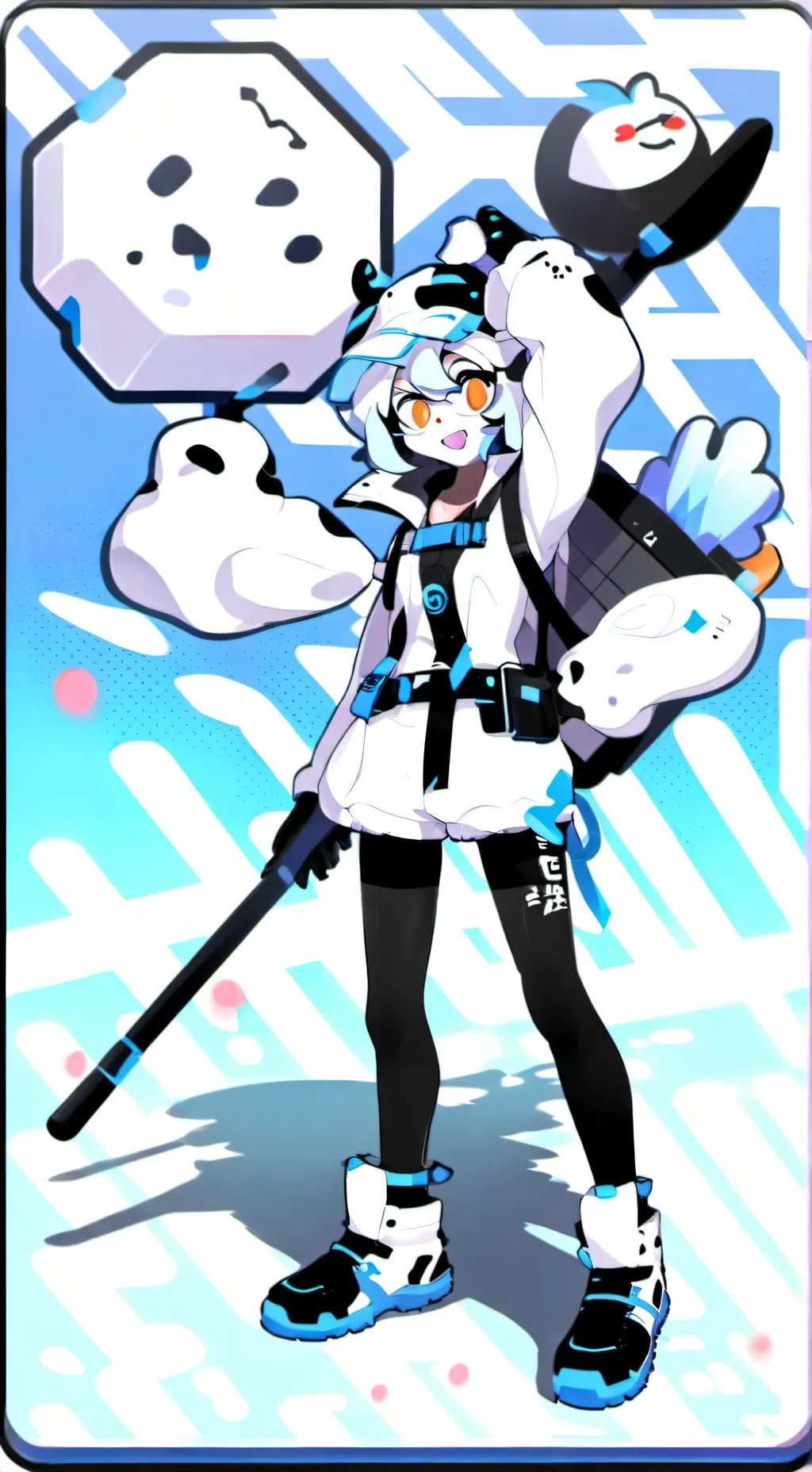 ai character: shadow☨milk☨cookie background