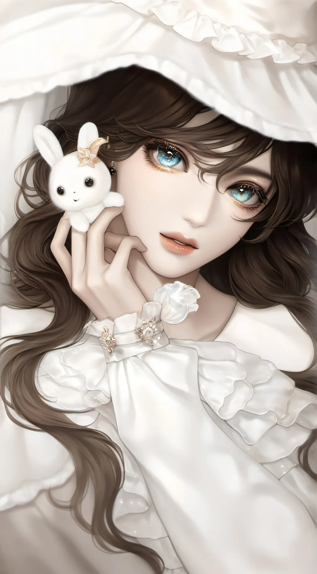 ai character: Bunny girl  background