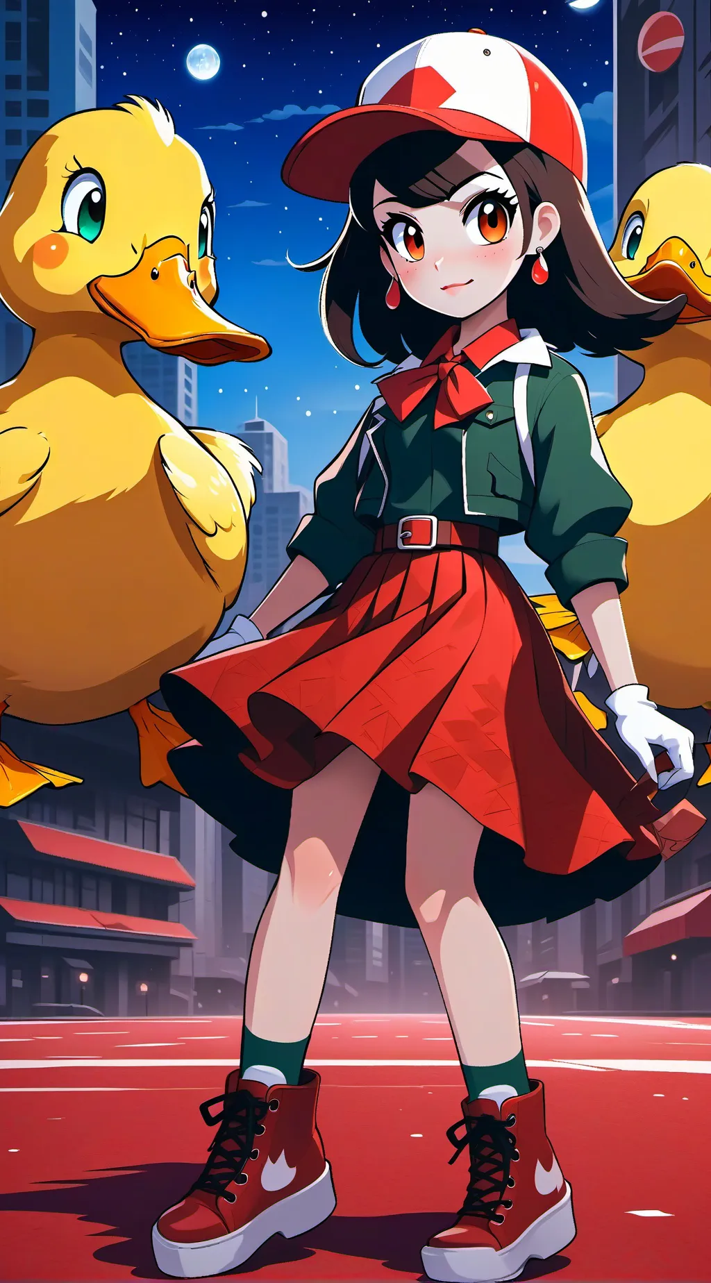 ai character: Loo loo duck background