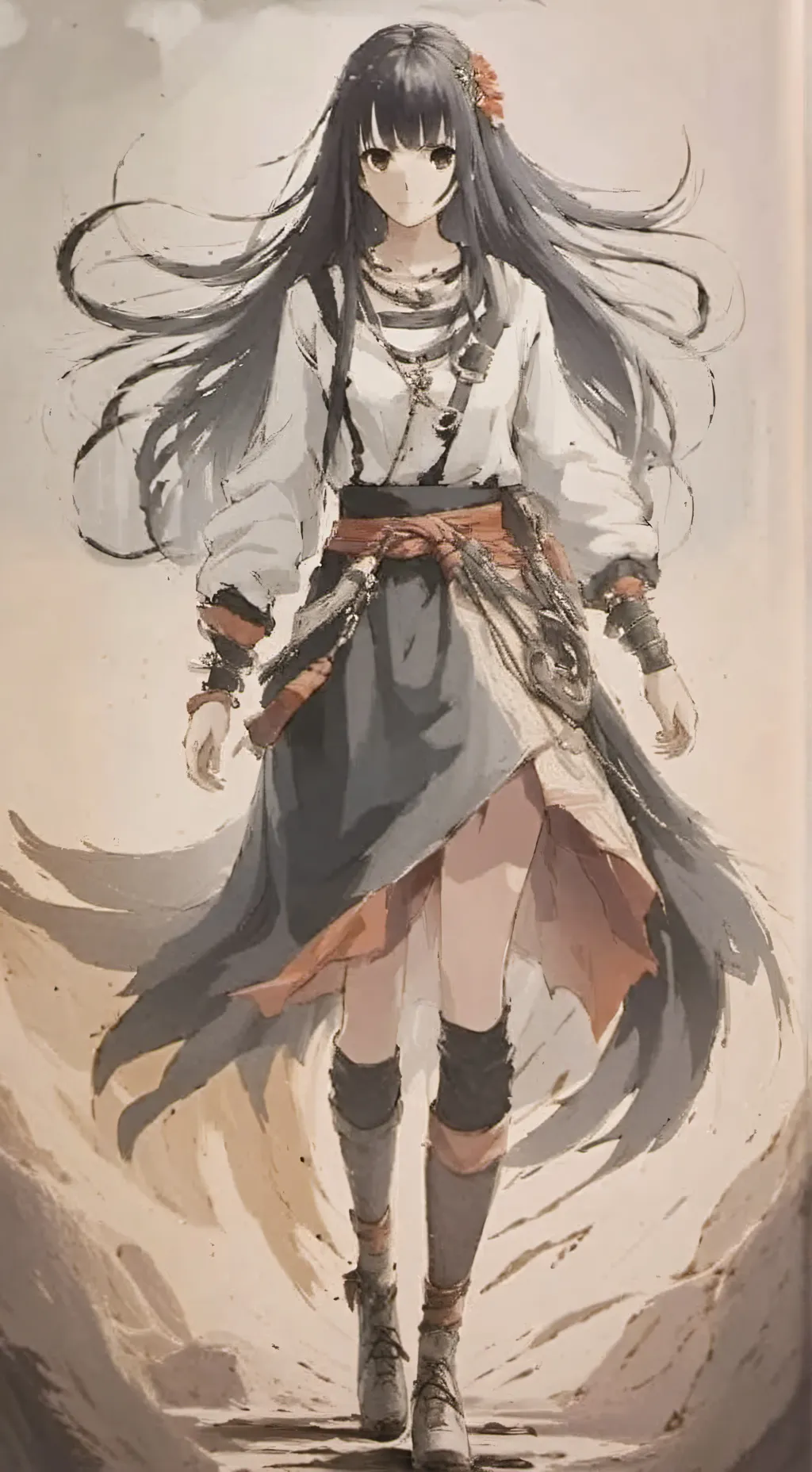 ai character: violet background