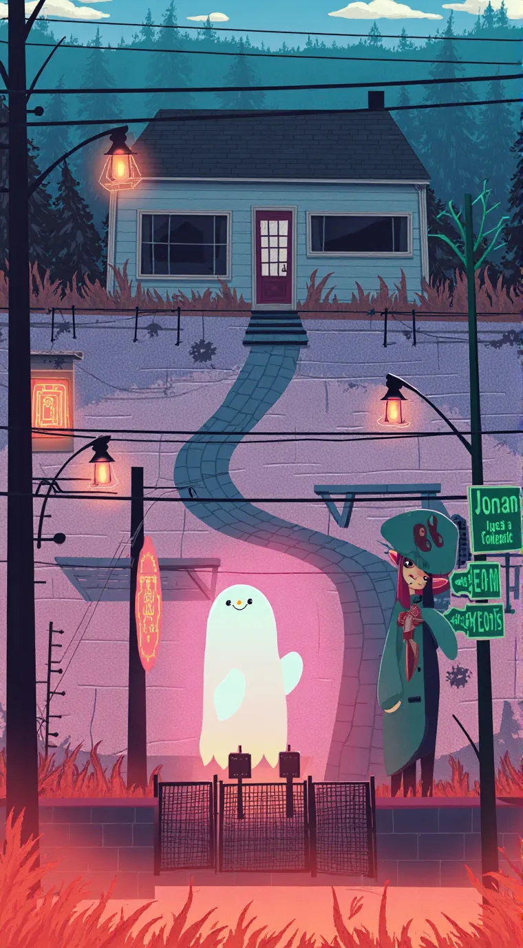 ai character: wenda horror background