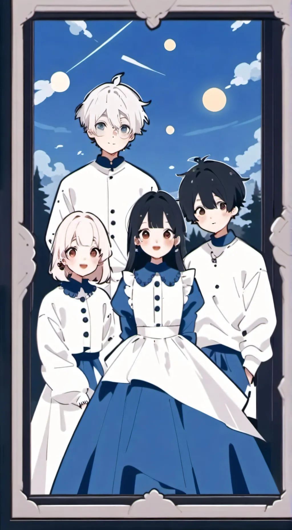 ai character: THE SIBLINGS  background