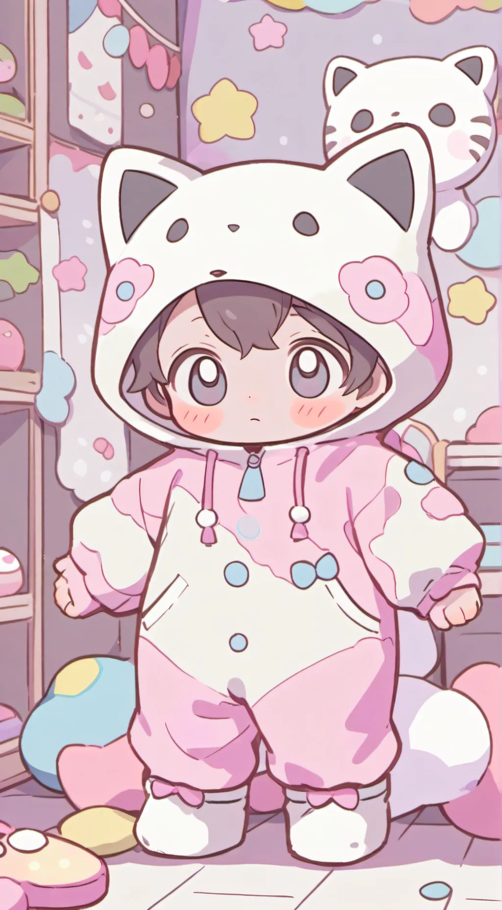 ai character: bebe neko😍 background