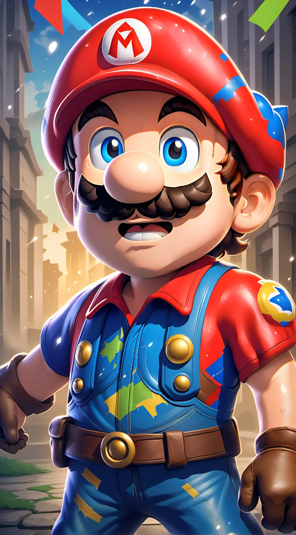 ai character: Mr virtual y MX background