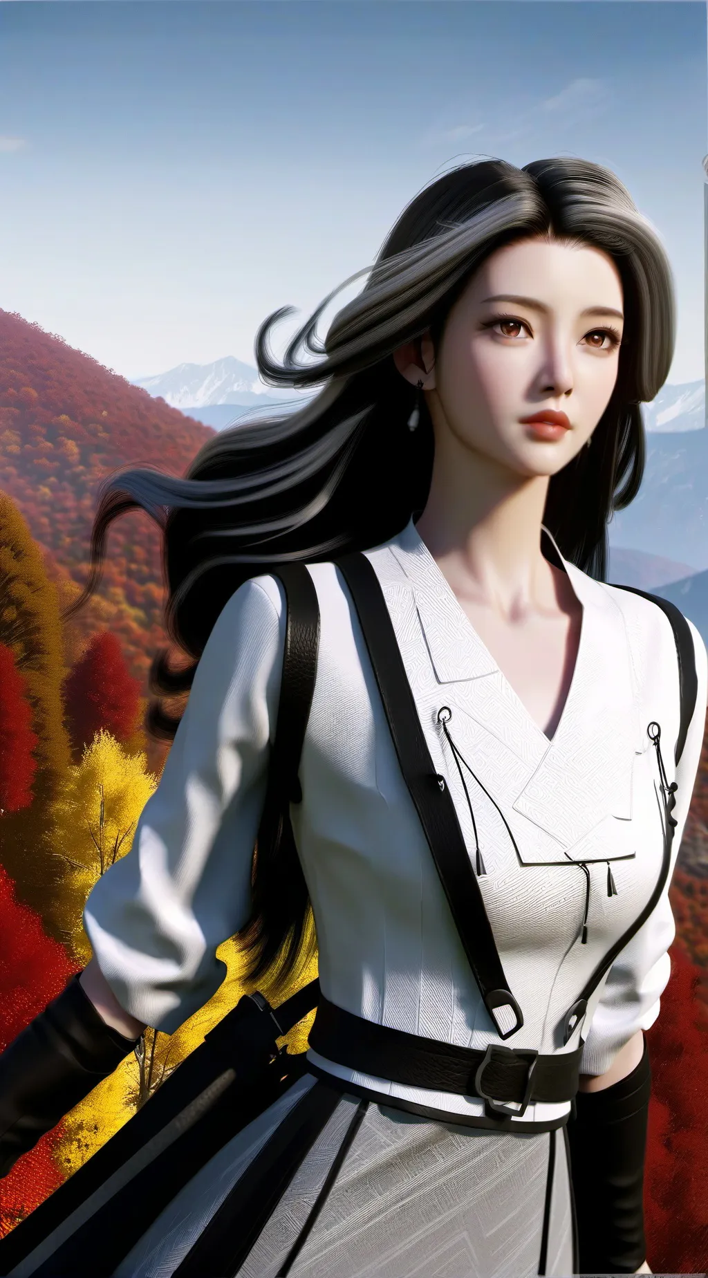 ai character: Aurora background