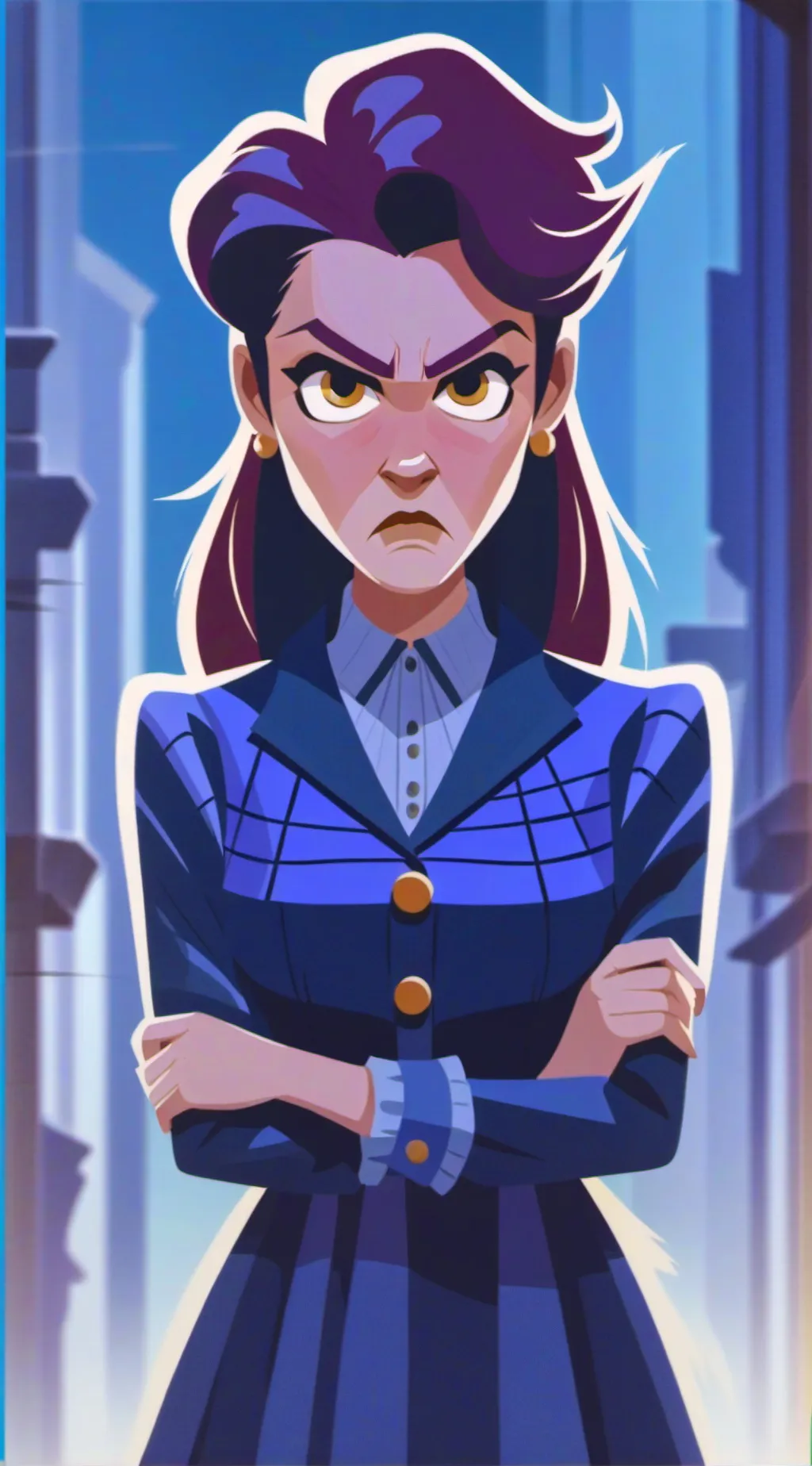 ai character: A Karen @ MCU Con background