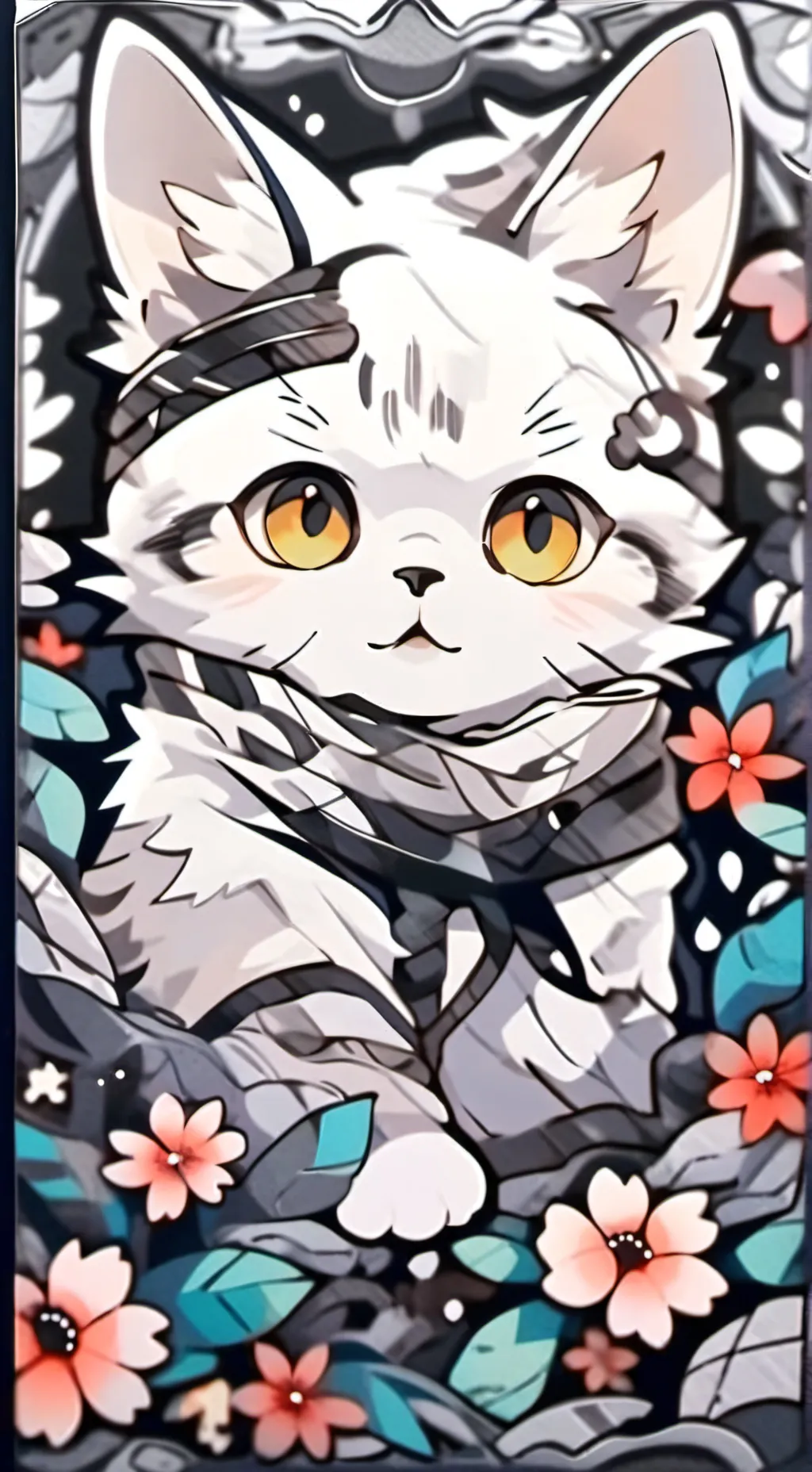 ai character: cute but evil background