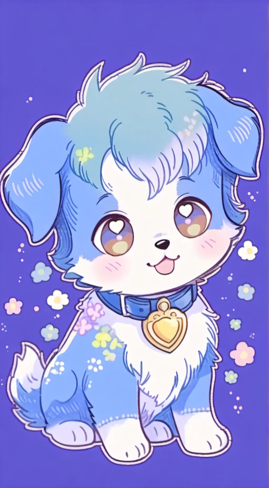 ai character: puppy  background