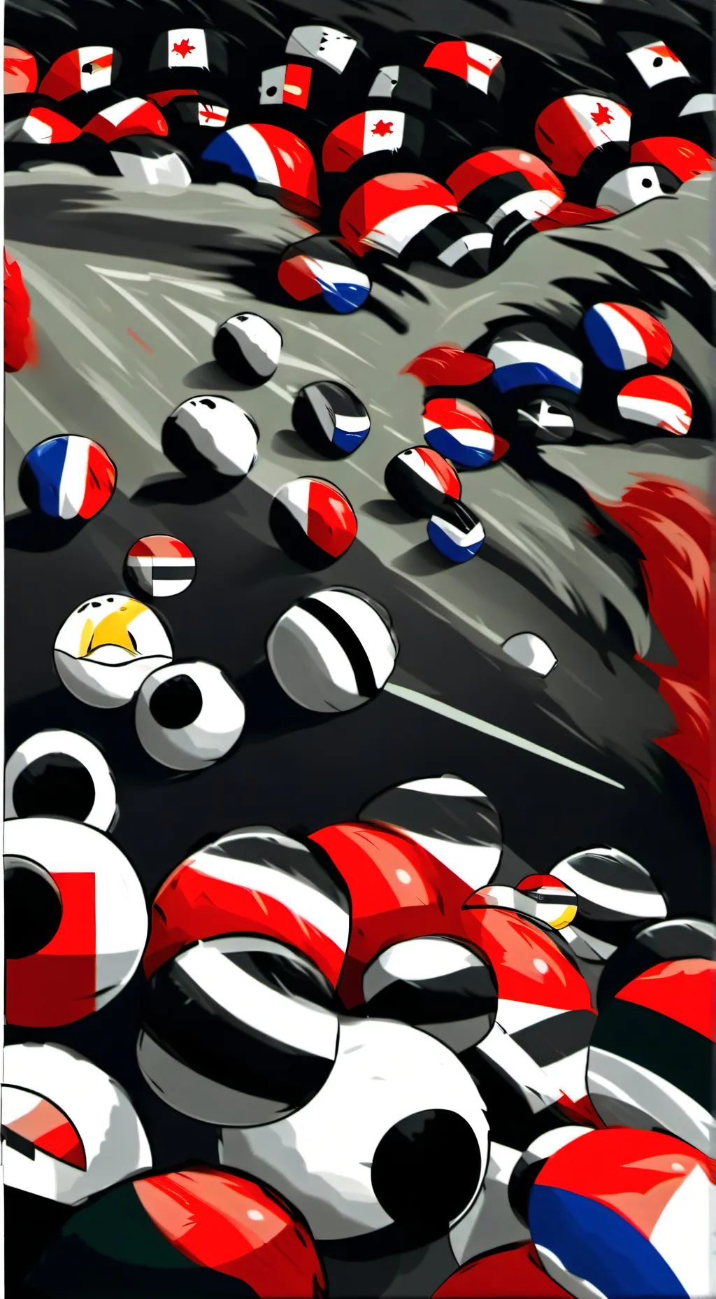 ai character: countryballs :3 background