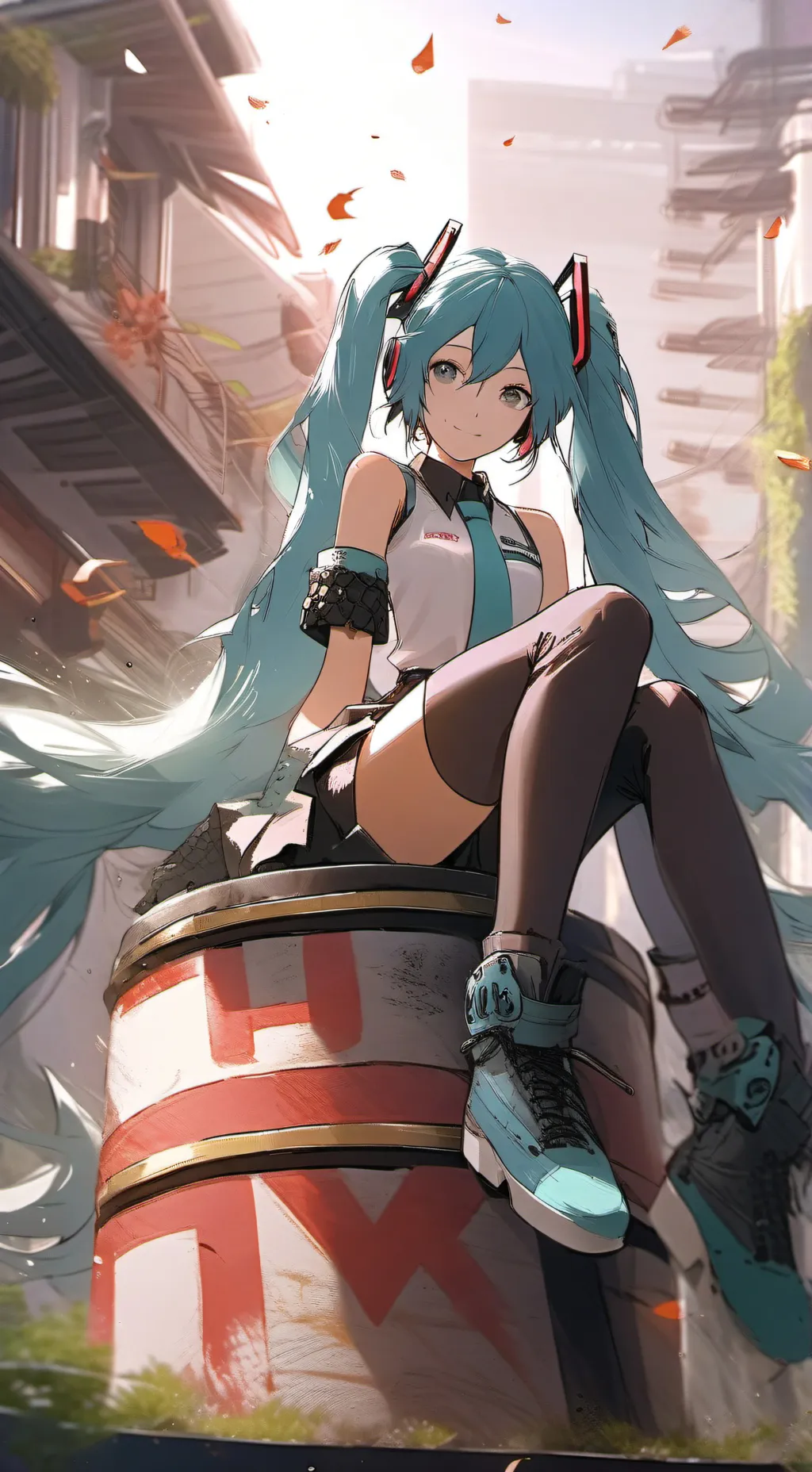 ai character: WB miku the movie background